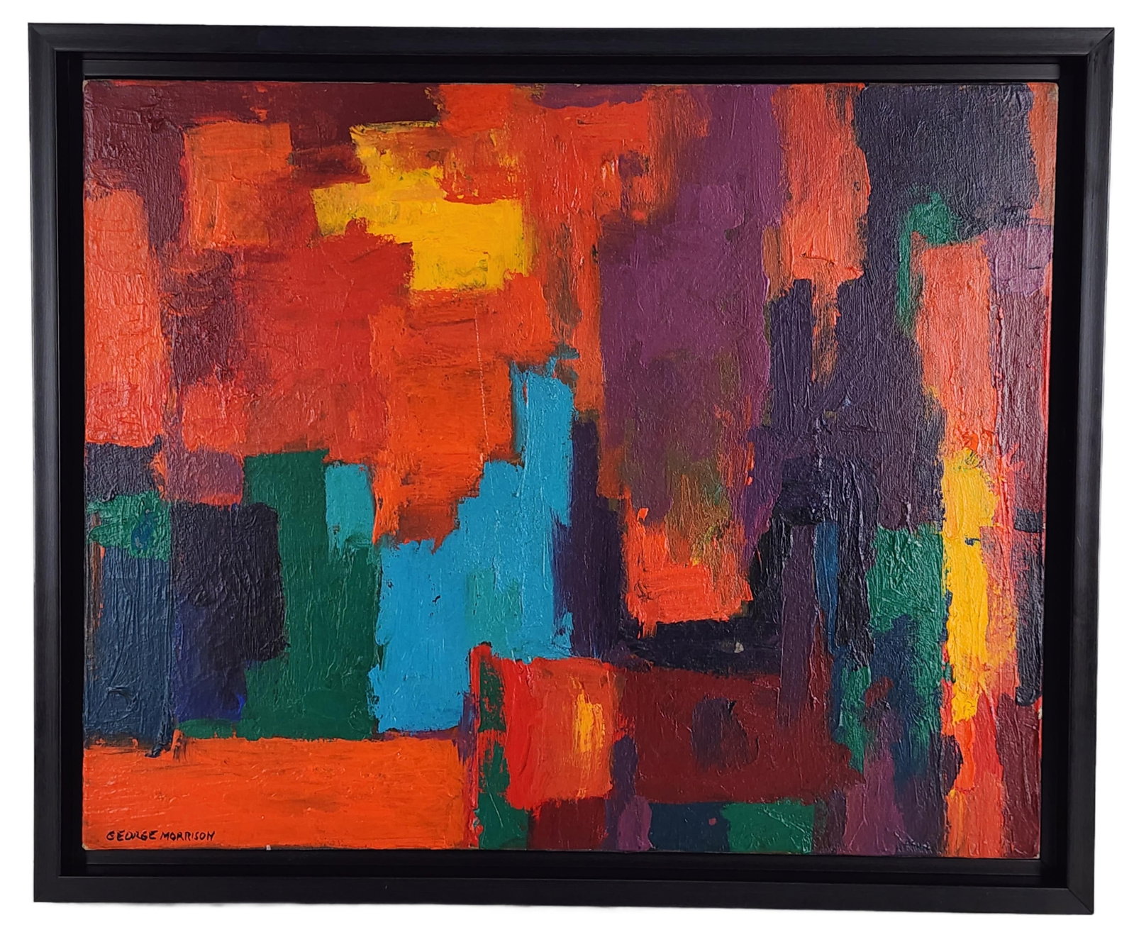 George Morrison (American, 1919–2000) Untitled, Signed George Morrison lower left, Oil on (1 of 7)