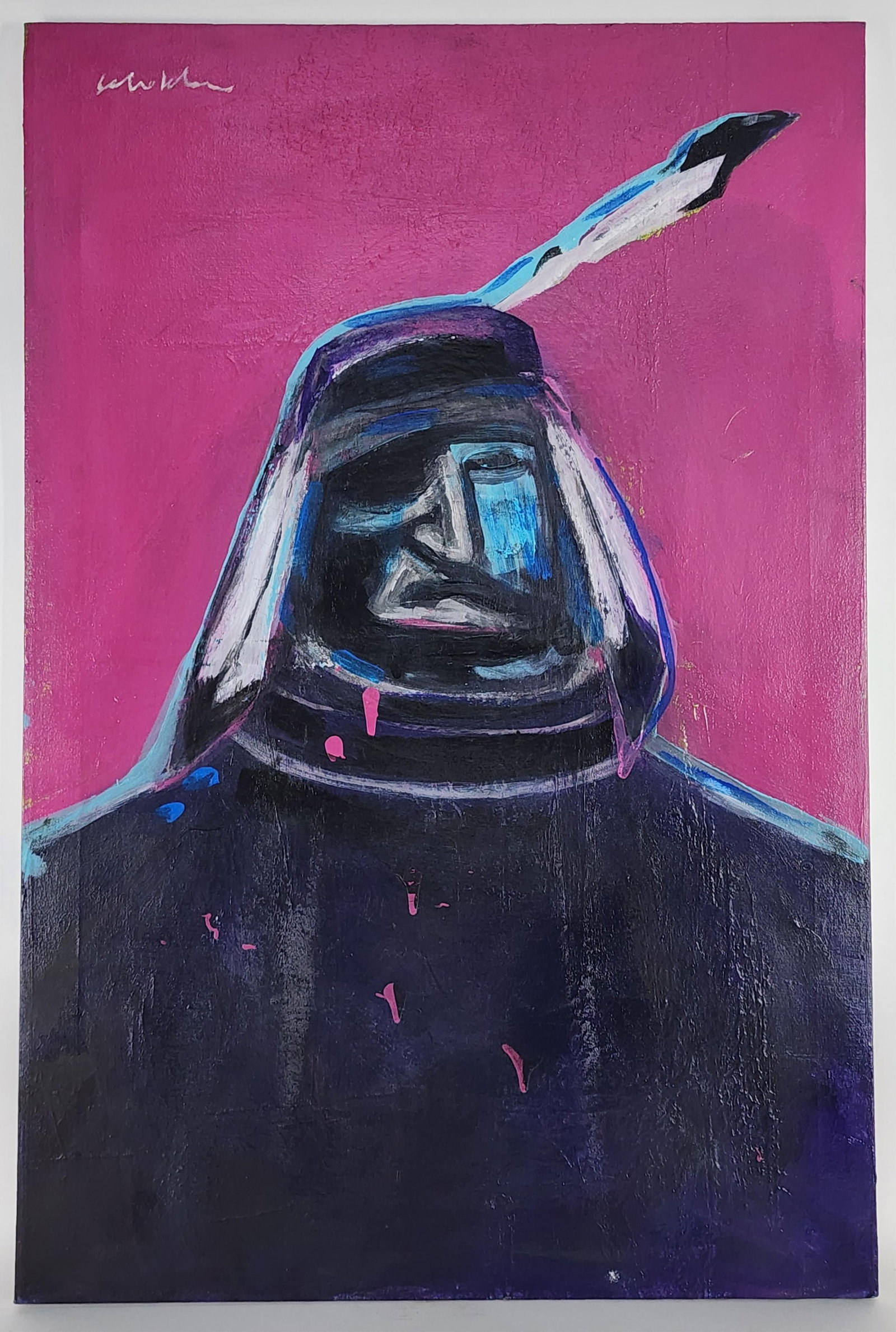 Fritz Scholder (American, 1937-2005) Indian Portrait, Signed upper left, Back Signed, titled, and (1 of 11)