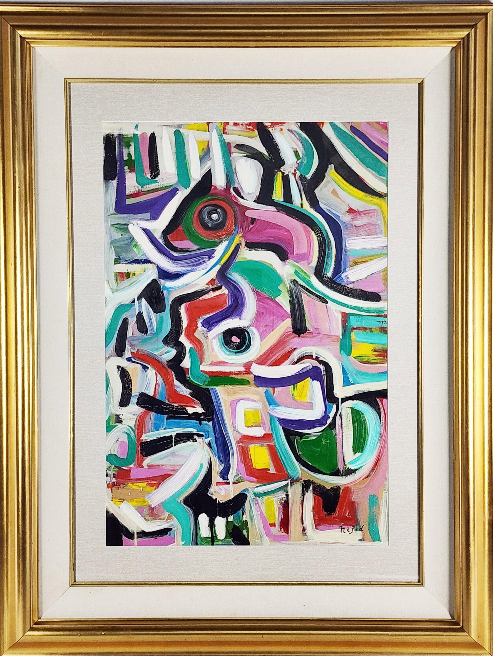 Nejad Melih Devrim (Turkish,1923–1995) Untitled, Signed Nejad lower right, Mixed media on (1 of 6)