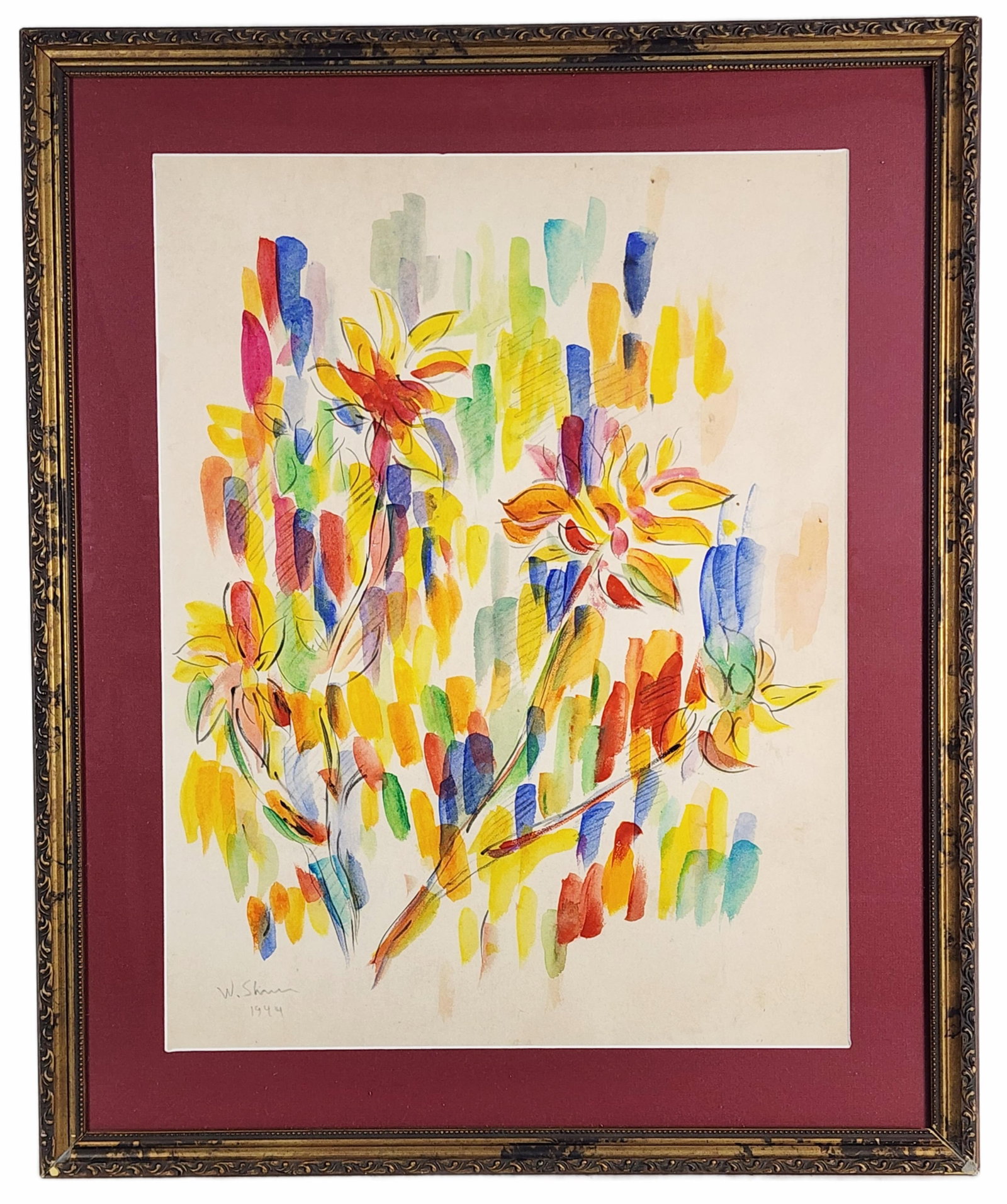 Wladyslaw Strzeminski (Polish, 1893–1952) Flowers, Signed and dated 1944 lower right, (1 of 4)