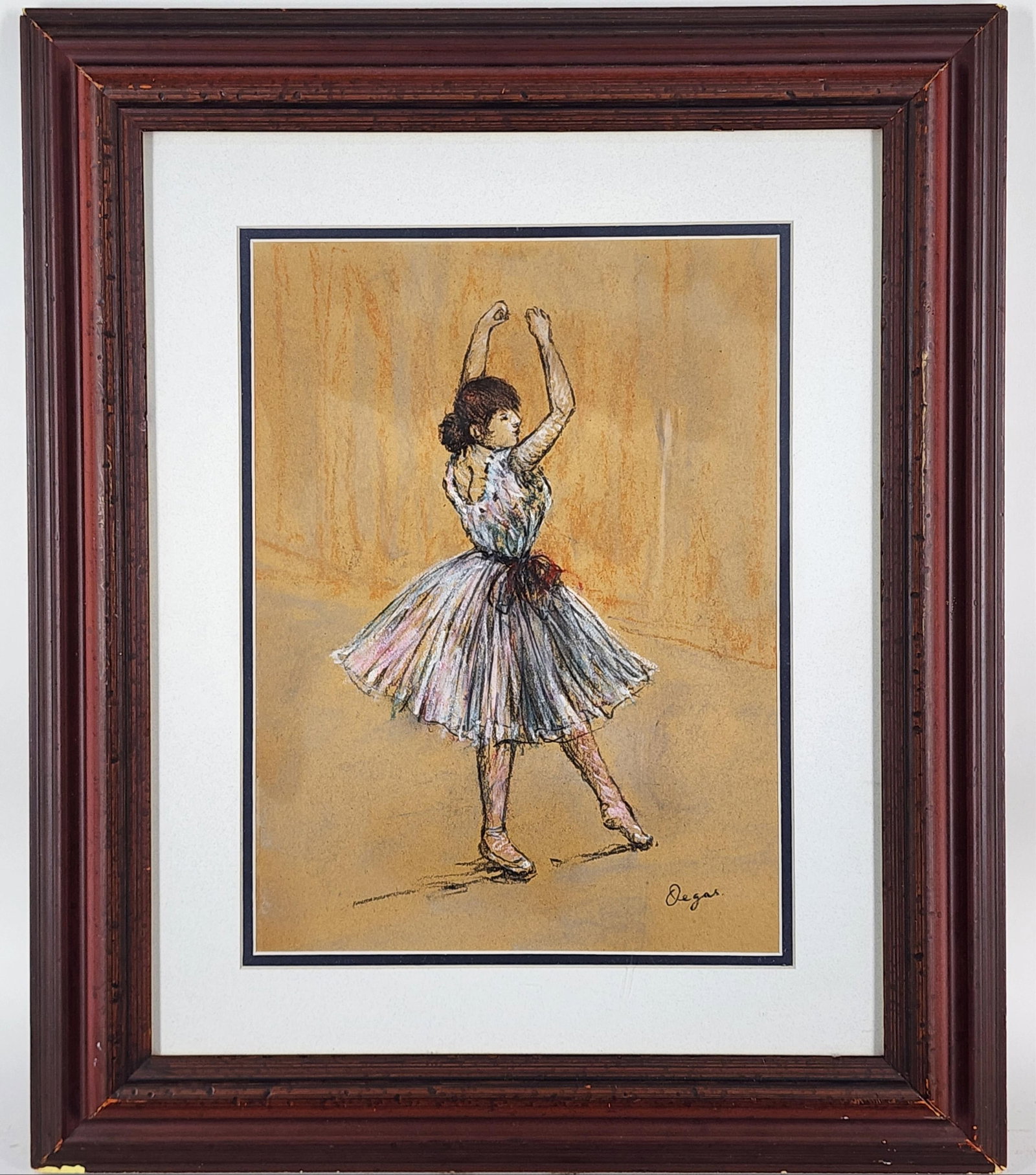 After Edgar Degas (French, 1834-1917) Ballerina, Signed Degas lower right, pastel on paper, Sight-10 (1 of 5)