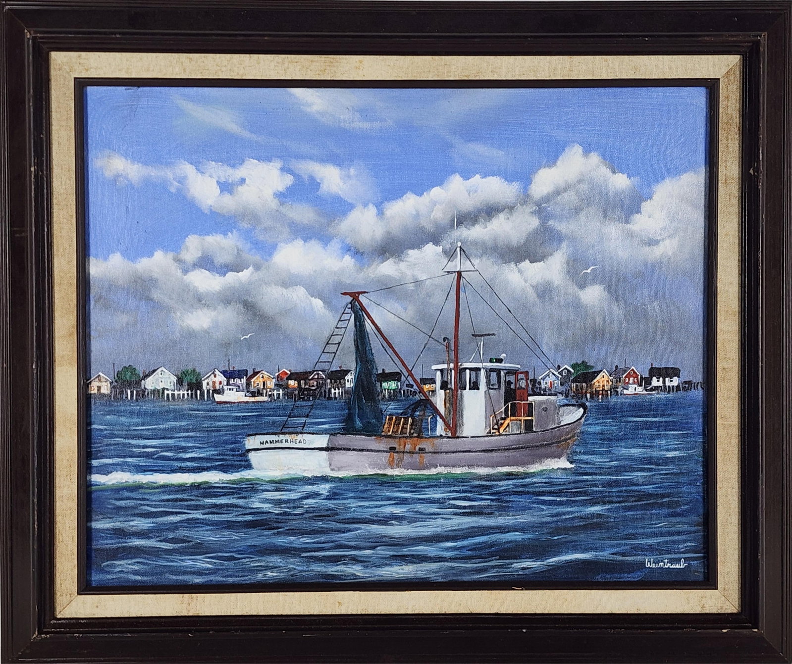 Herbert Weintraub (American, 1934-2019) Fishing Trawler Marine Scene, Signed Weintraub lower right, (1 of 5)