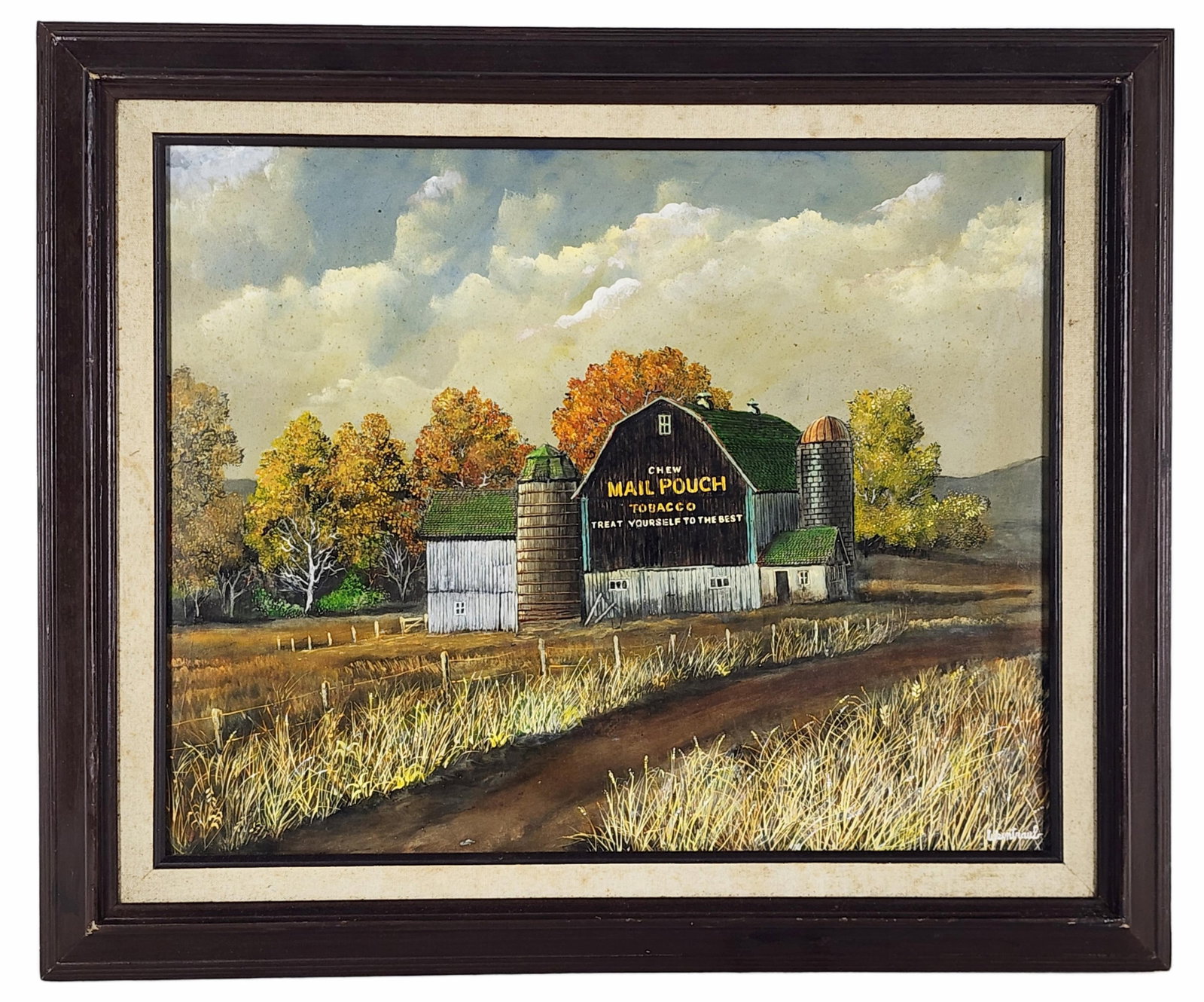 Herbert Weintraub (American, 1934-2019) Farm Landscape, Signed Weintraub lower right, Oil on canvas,: Herbert Weintraub (American, 1934-2019) Farm Landscape, Signed Weintraub lower right, Oil on canvas, 16" x 20", Framed-21" x 25"