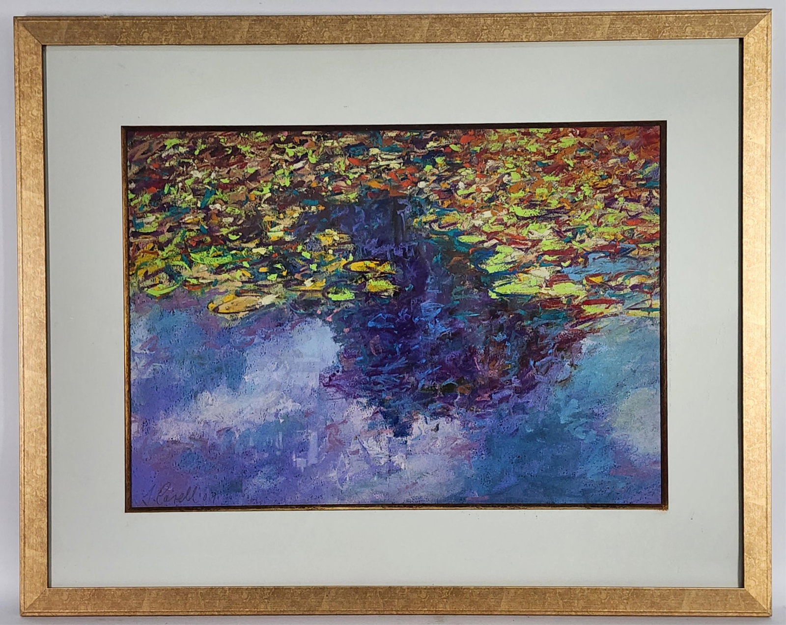 Joachim Casell (Spanish/New Orleans, 20th Century) Waterlilies with Reflection, Signed and dated '09 (1 of 6)