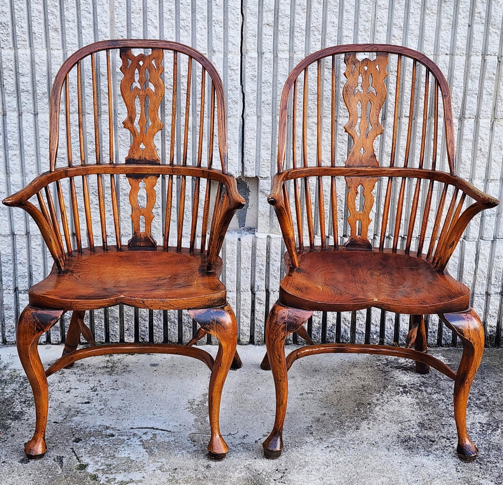 Pair of Windsor Chairs, 42 1/4" h. 27" w. 22" d. (1 of 4)