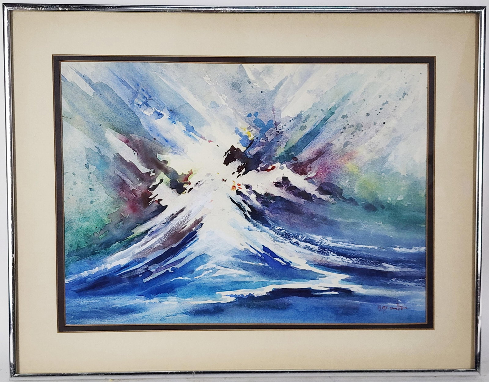 Samuel Borenstein (Canadian,1908–1969) Waves, Signed lower right, Watercolor and Gouache on (1 of 5)