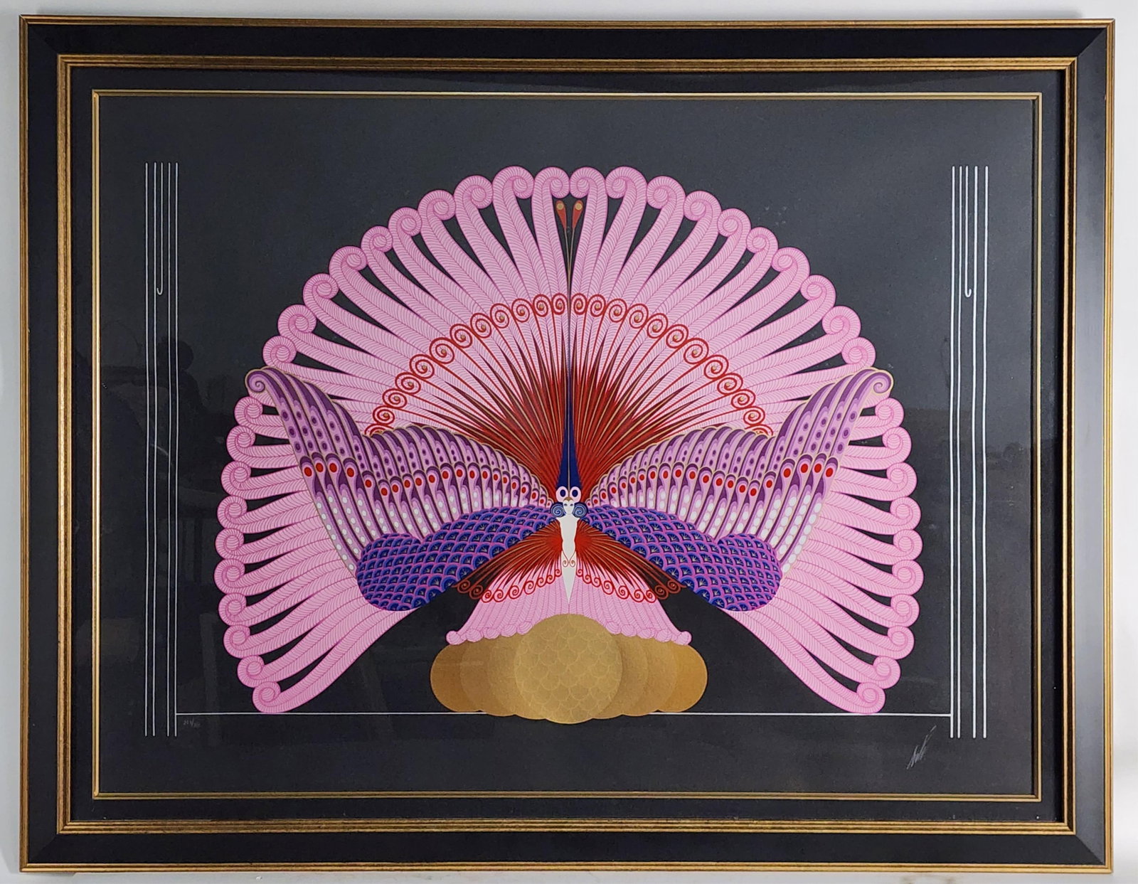 Romain de Tirtoff-Erte (Russian/French, 1892-1990) Phoenix Triumphant, Signed Erte and numbered: Romain de Tirtoff-Erte (Russian/French, 1892-1990) Phoenix Triumphant, Signed Erte and numbered 197/300, Serigraph, c.1983, Published by Chalk and Vermillion Fine Arts, Sight-26 3/4" x 37 3/4", Framed