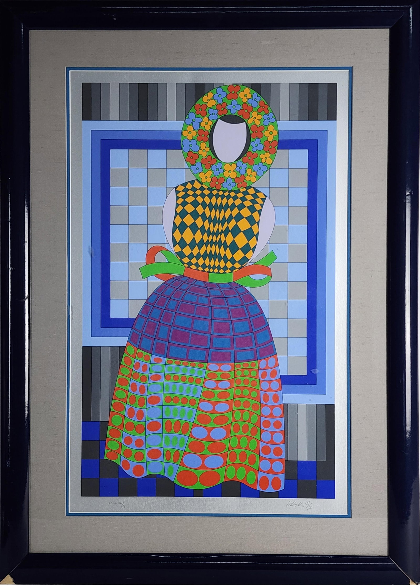 Victor Vasarely (Hungarian/French, 1906–1997) Fille Fleur, Signed Vasarely and numbered (1 of 4)