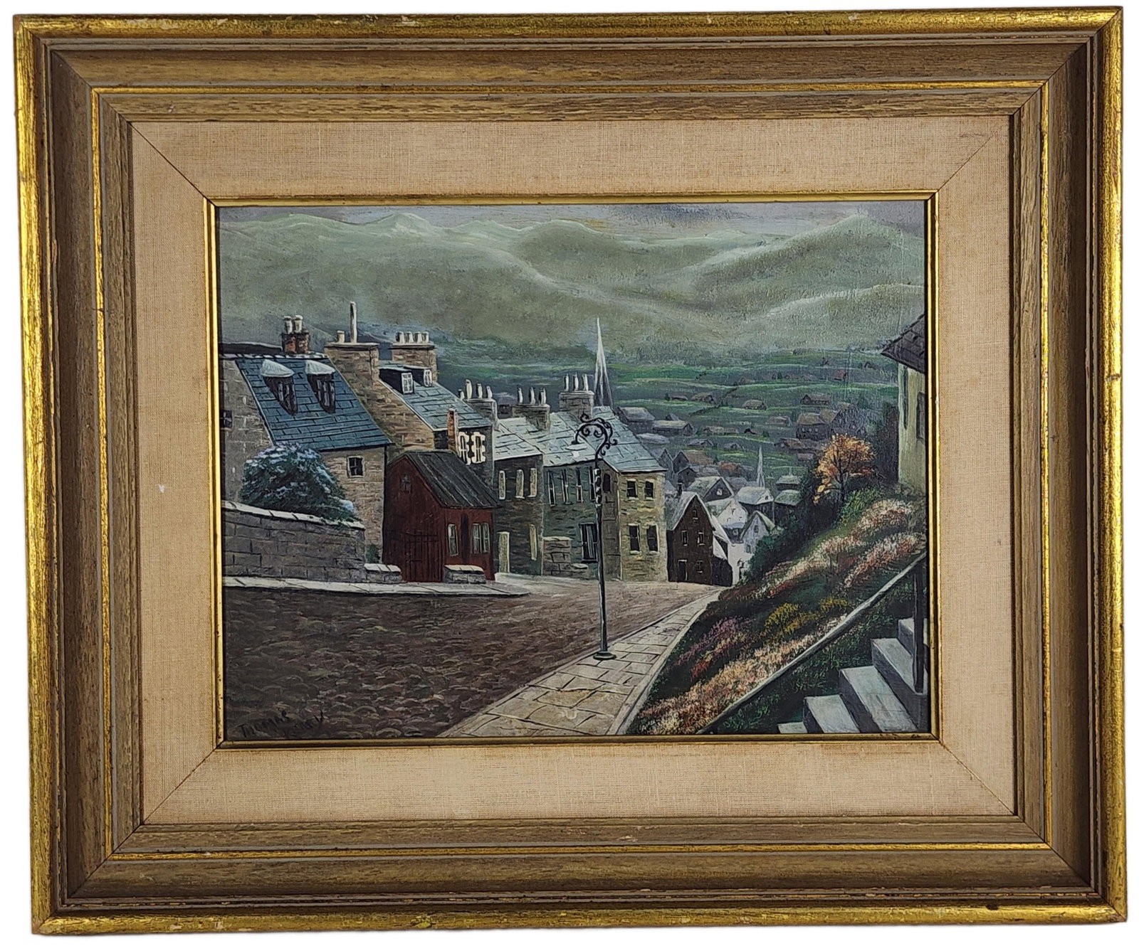 Thomas Kerry (British/American, b.1930) Town Street, Signed Thomas Kerry lower left, Oil on board, (1 of 3)