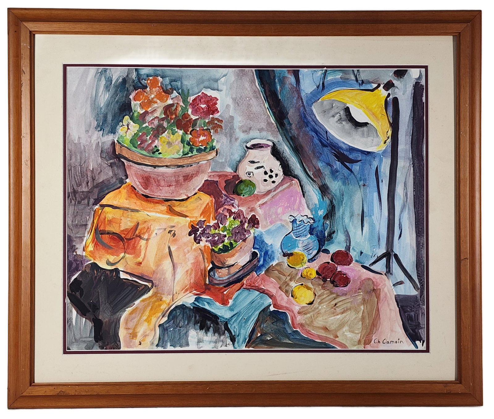 A 20th Century Gouache on Paper Painting, Still Life, Signed Ch. Camoin lower right, 18 1/2" x 23 (1 of 4)