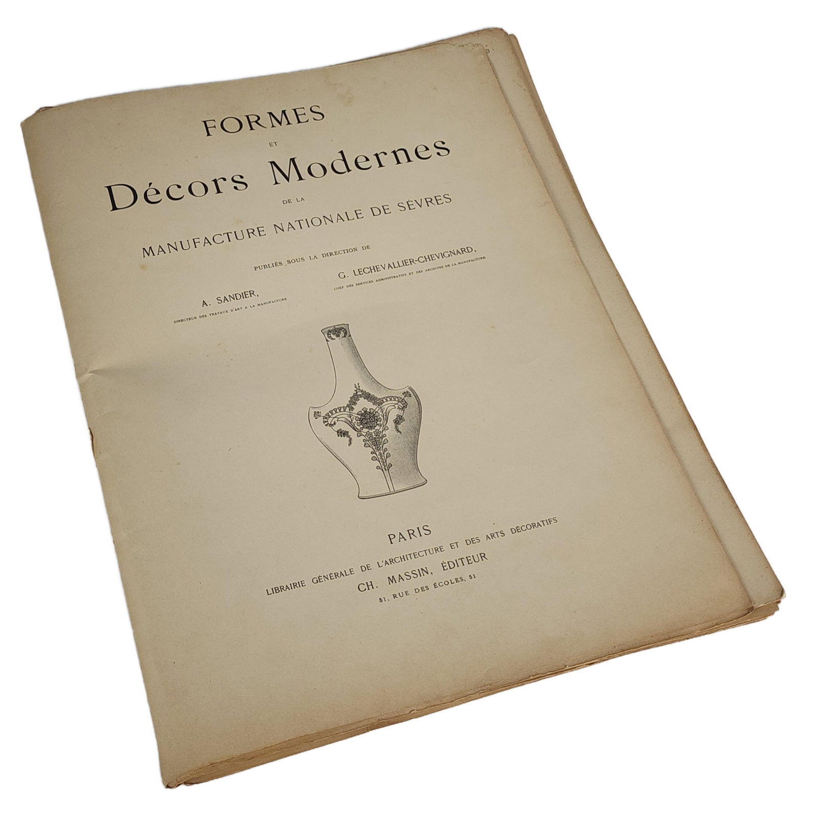 Antique French Large Folio, Formes Decors Modernes de la Manufacture Nationale De Sevres, Paris, CH. (1 of 4)