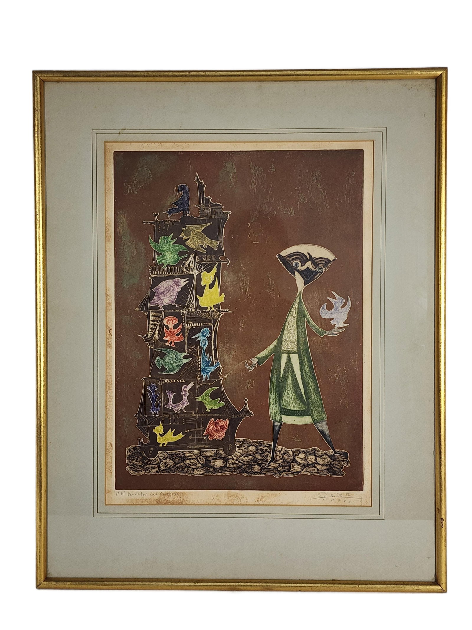Guillermo Silva Santamaria (Colombian, 1921–2007) El Vendador de, Signed, dated 1963, and (1 of 4)
