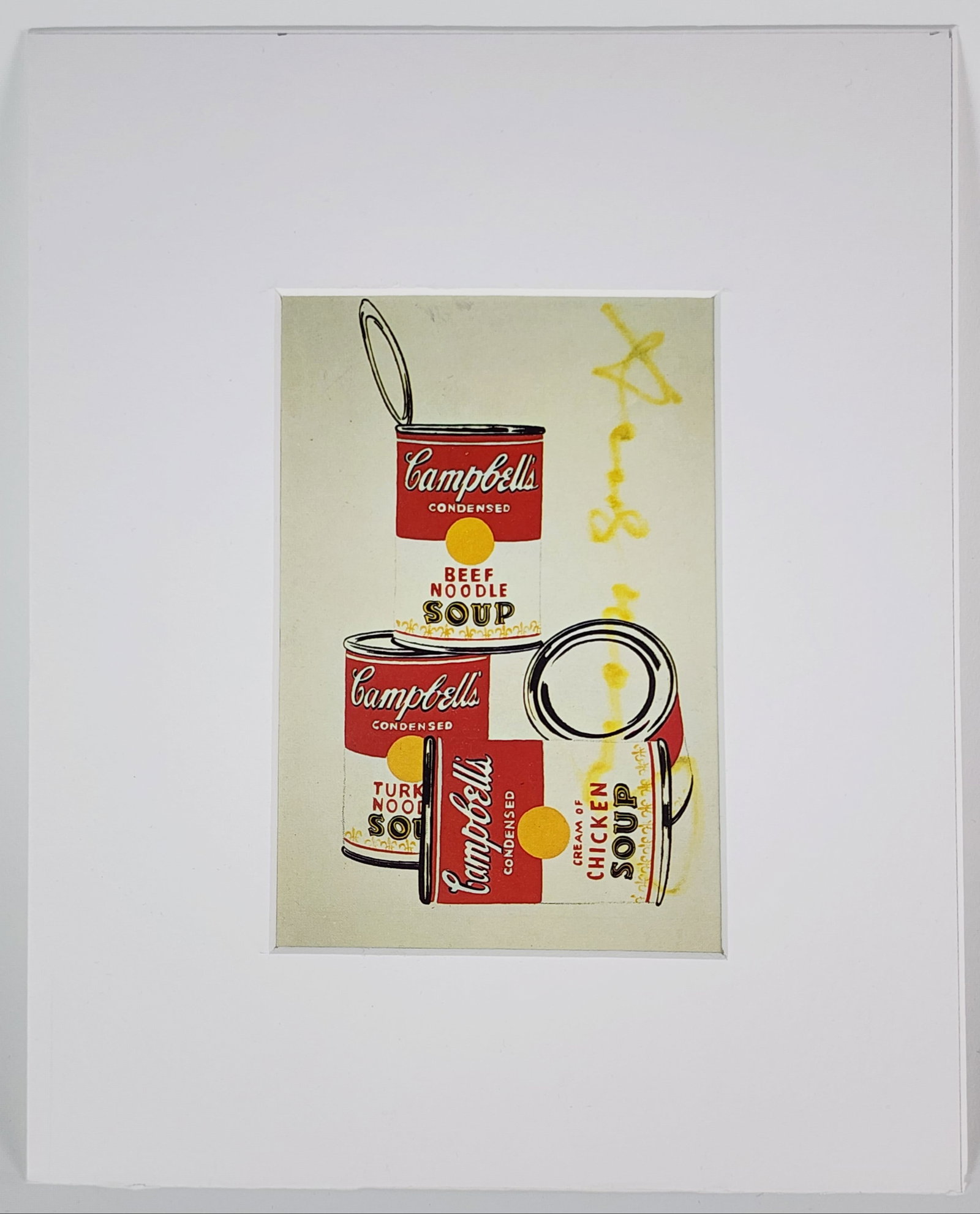 Andy Warhol (American, 1928-1987) Signed Campbell's Soup Can Postcard (1 of 2)