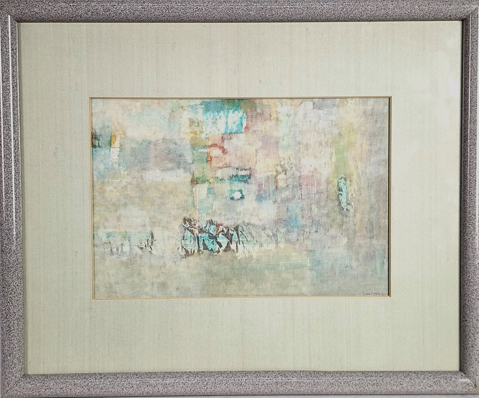 Abdel Kadar Guermaz (Algerian, 1919-1996) Untitled, Signed Guermaz lower right, Mixed Media, Sight-7 (1 of 5)