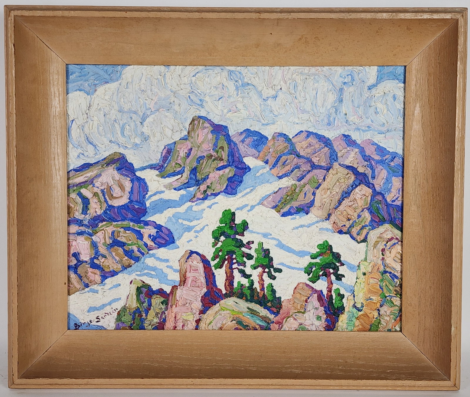Birger Sandzen (Swedish/American, 1871-1954) Snowy Mountain Peaks, Signed Birger Sandzen lower left, (1 of 9)