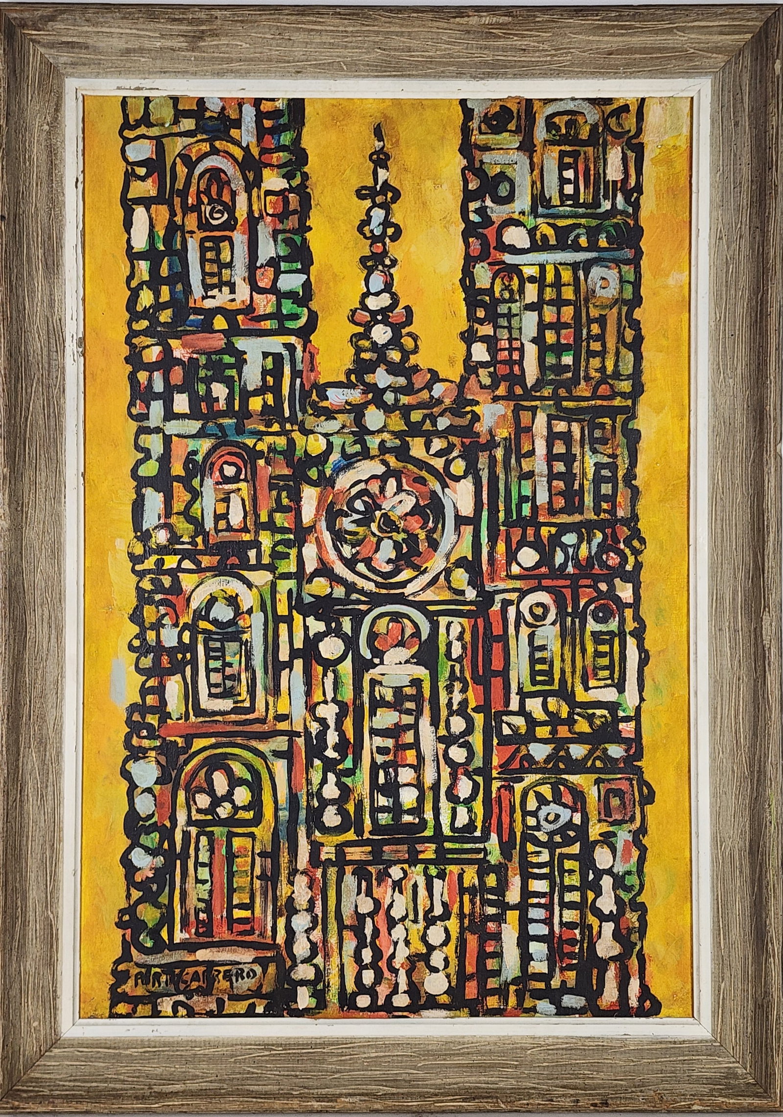 Rene Portocarrero (Cuban, 1912-1990) Cathedral de Havana, Signed Portocarrero and dated '60 lower (1 of 7)