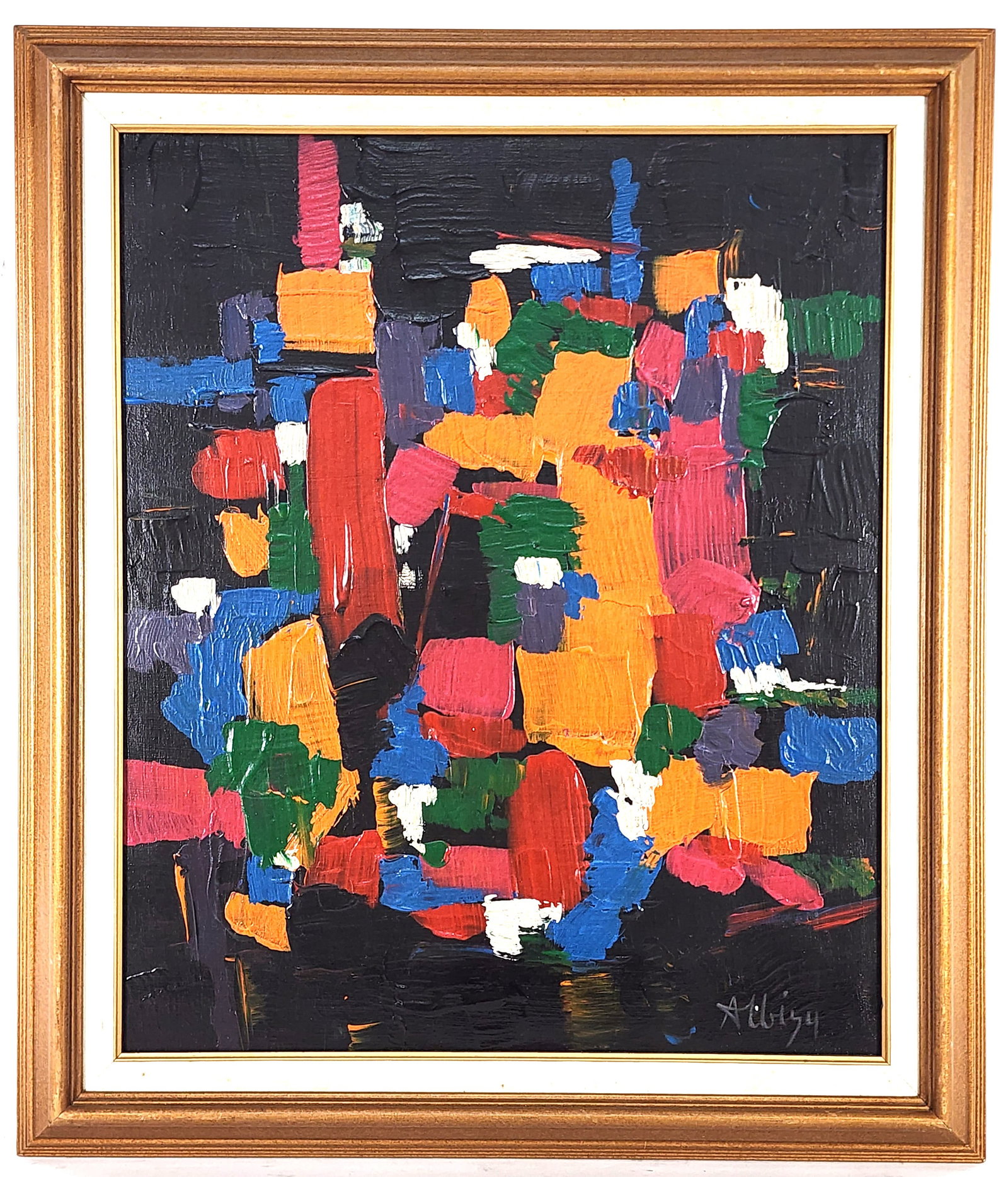 Olga Albizu (Puerto Rican, 1924-2005) Untitiled, Signed Albizu lower right, verso of canvas signed (1 of 9)