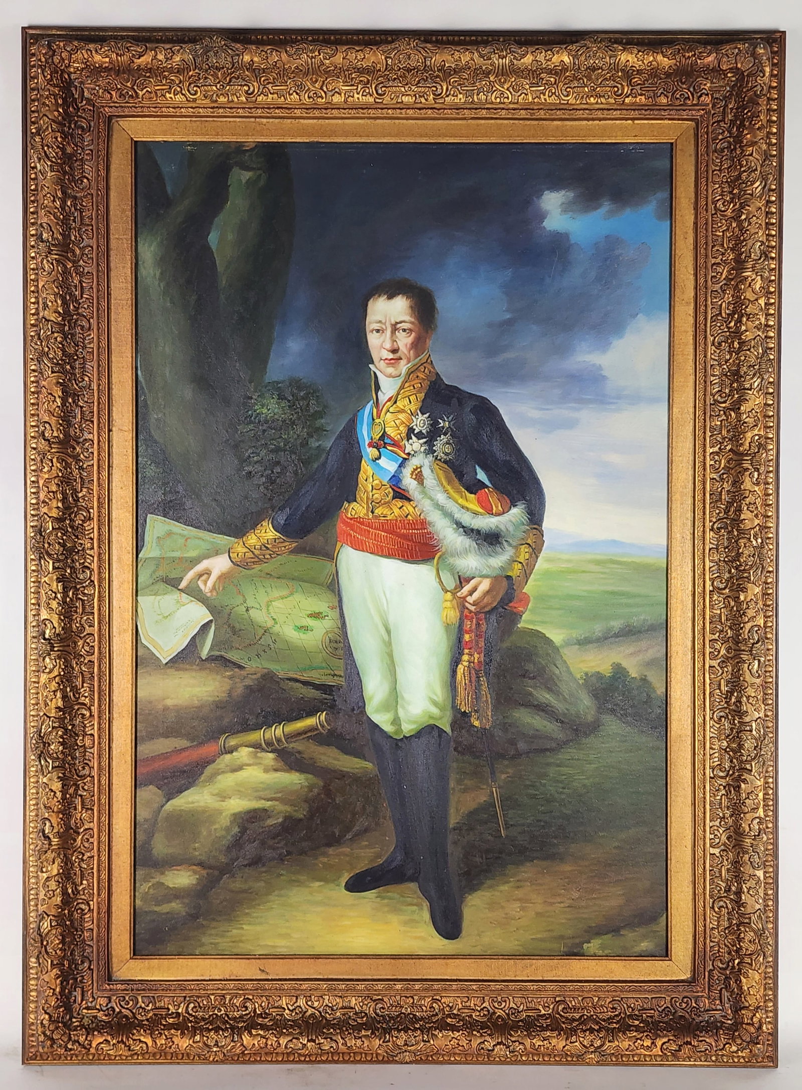 A 20th Century Oil on Canvas Painting of Portrait of Pedro de Alcantara, After Vincente Lopez y (1 of 6)
