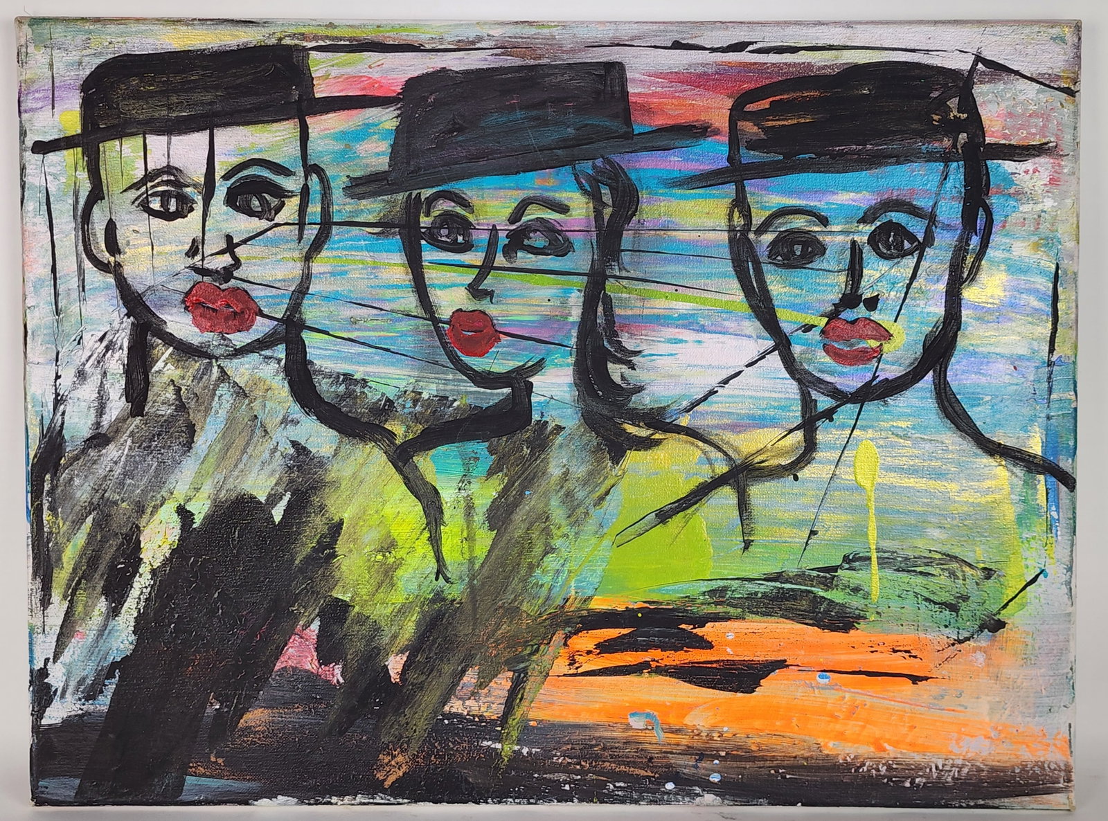 William Senges Costillo (Puerto Rican, 1986-2015) Untitled, Signed on the back, Oil on canvas, 18" x: William Senges Costillo (Puerto Rican, 1986-2015) Untitled, Signed on the back, Oil on canvas, 18" x 24", Note: William Senges Costillo (also documented as William Senges Castillo) was a multidiscipli