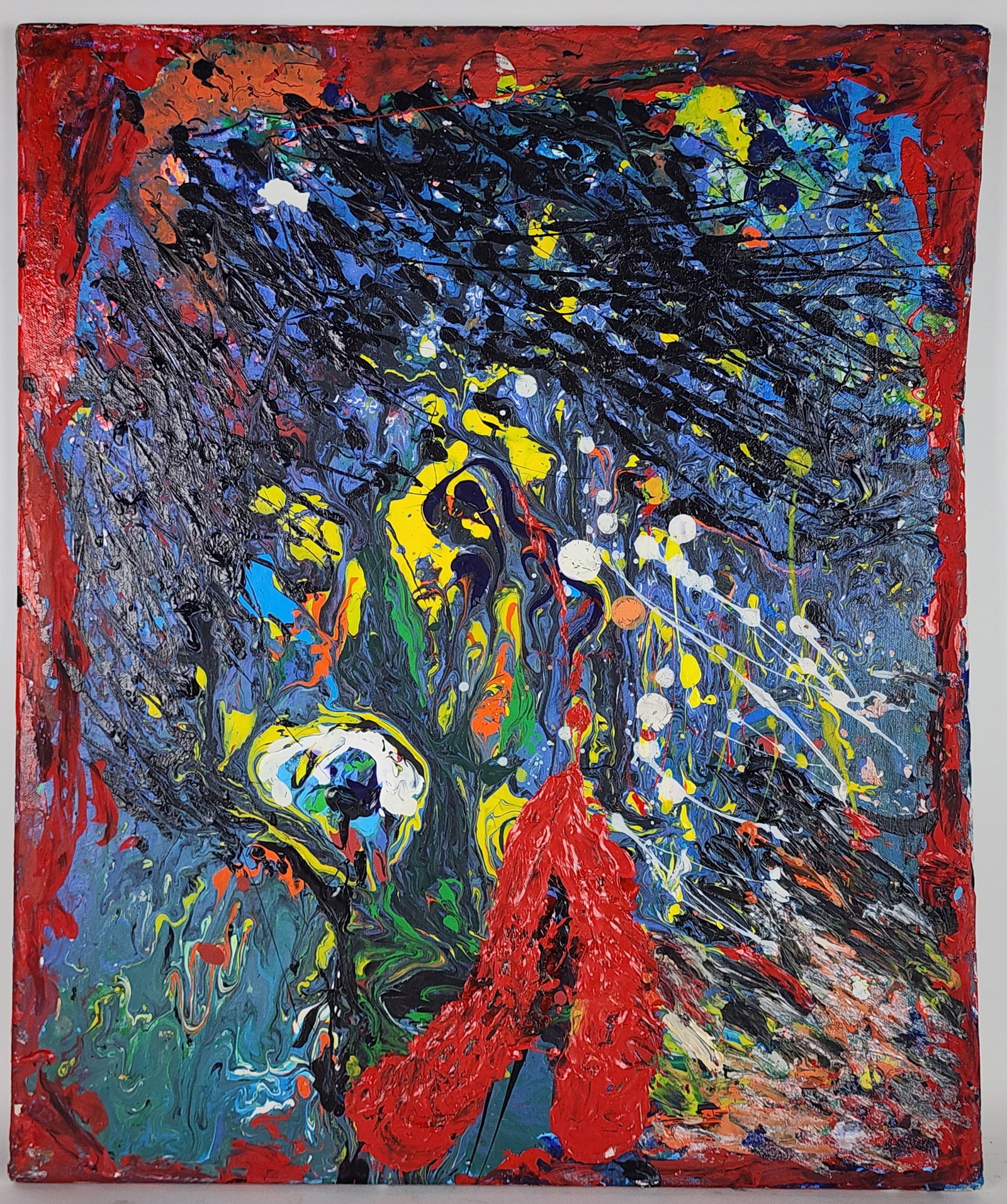 William Senges Costillo (Puerto Rican, 1986-2015) Untitled, Signed on the back, Oil on canvas, 24" x: William Senges Costillo (Puerto Rican, 1986-2015) Untitled, Signed on the back, Oil on canvas, 24" x 20", unframed. Note: William Senges Costillo (also documented as William Senges Castillo) was a mul