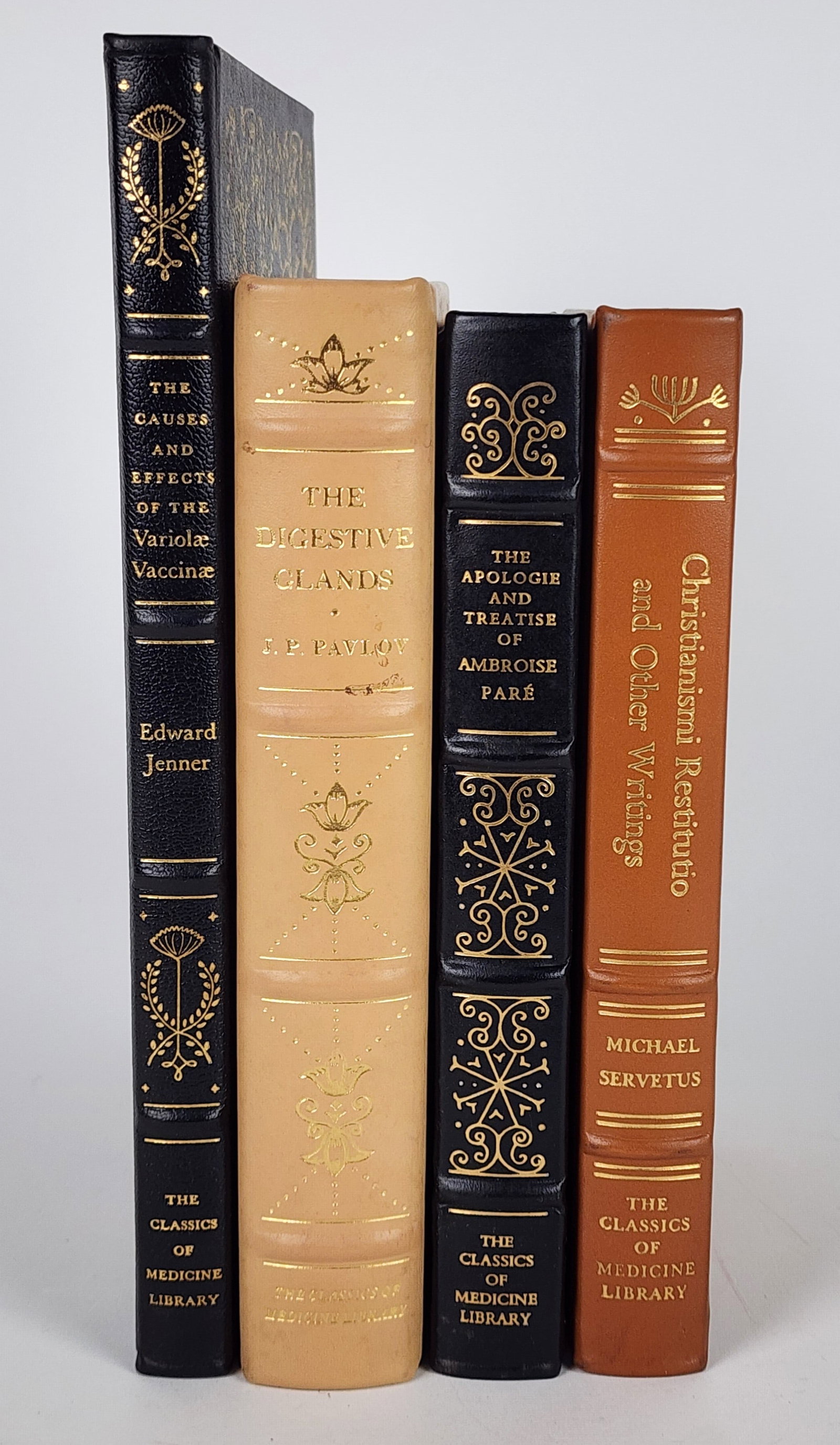 Four Leather Bound and Gilded Fore-edge Books from the Classics of Medicine Library Books (1 of 9)