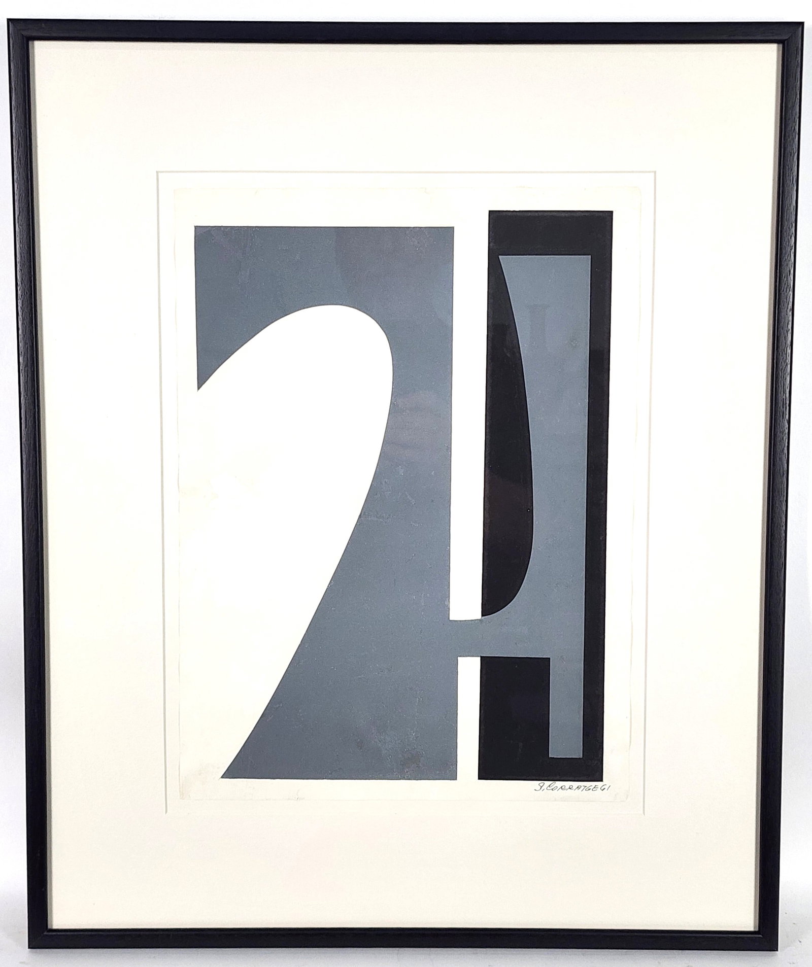 Salvador Corratge (Cuban, 1928-2014) Untitled, Signed and dated ' 61 lower right margin, Color: Salvador Corratge (Cuban, 1928-2014) Untitled, Signed and dated ' 61 lower right margin, Color Lithograph, Sheet-14 3/4" x 11", Framed-22 1/2" x 18 1/2"