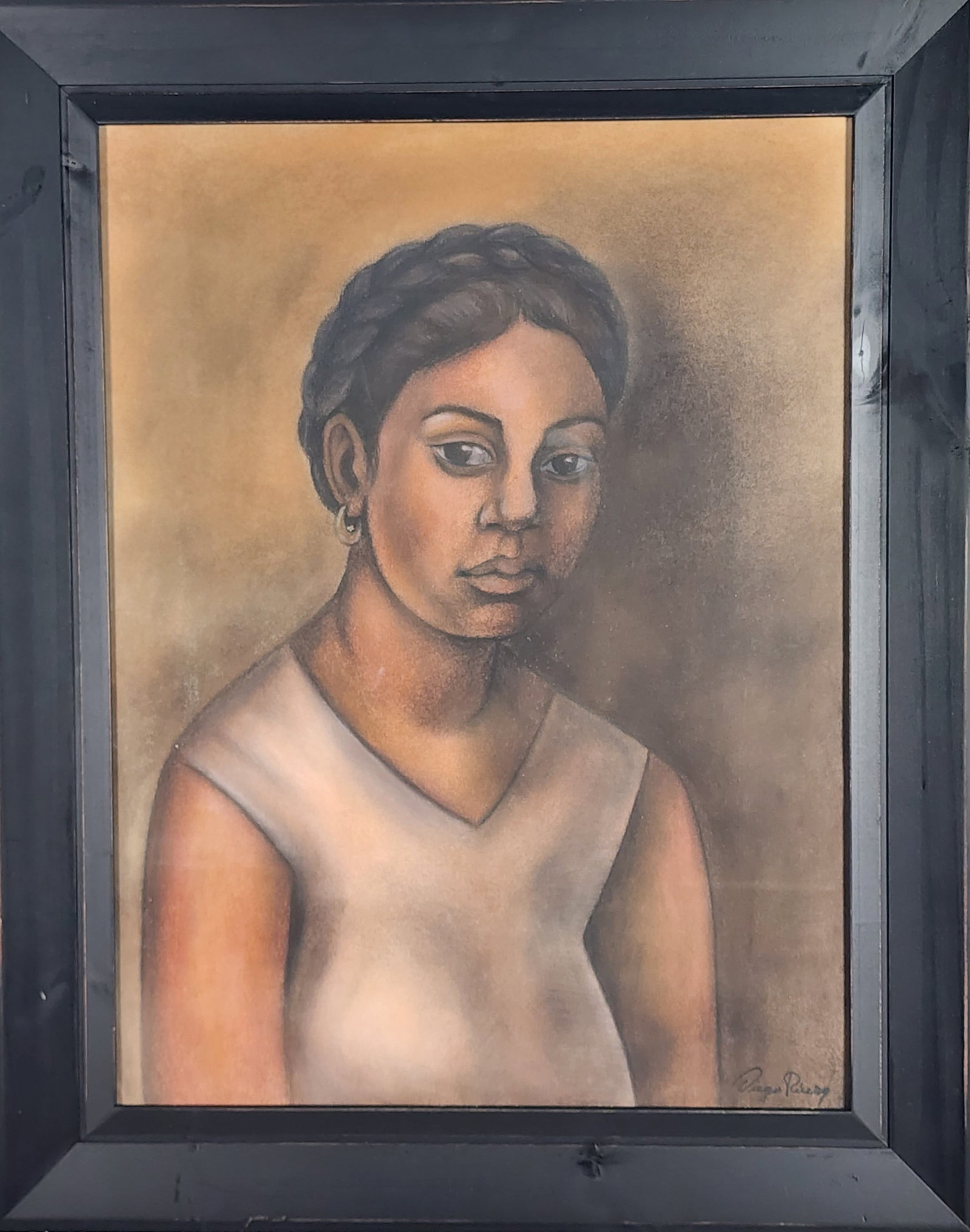 Diego Rivera (Mexican, 1886-1957) Retrato de Mujer, Signed Diego Rivera lower right, Mixed Media on (1 of 10)