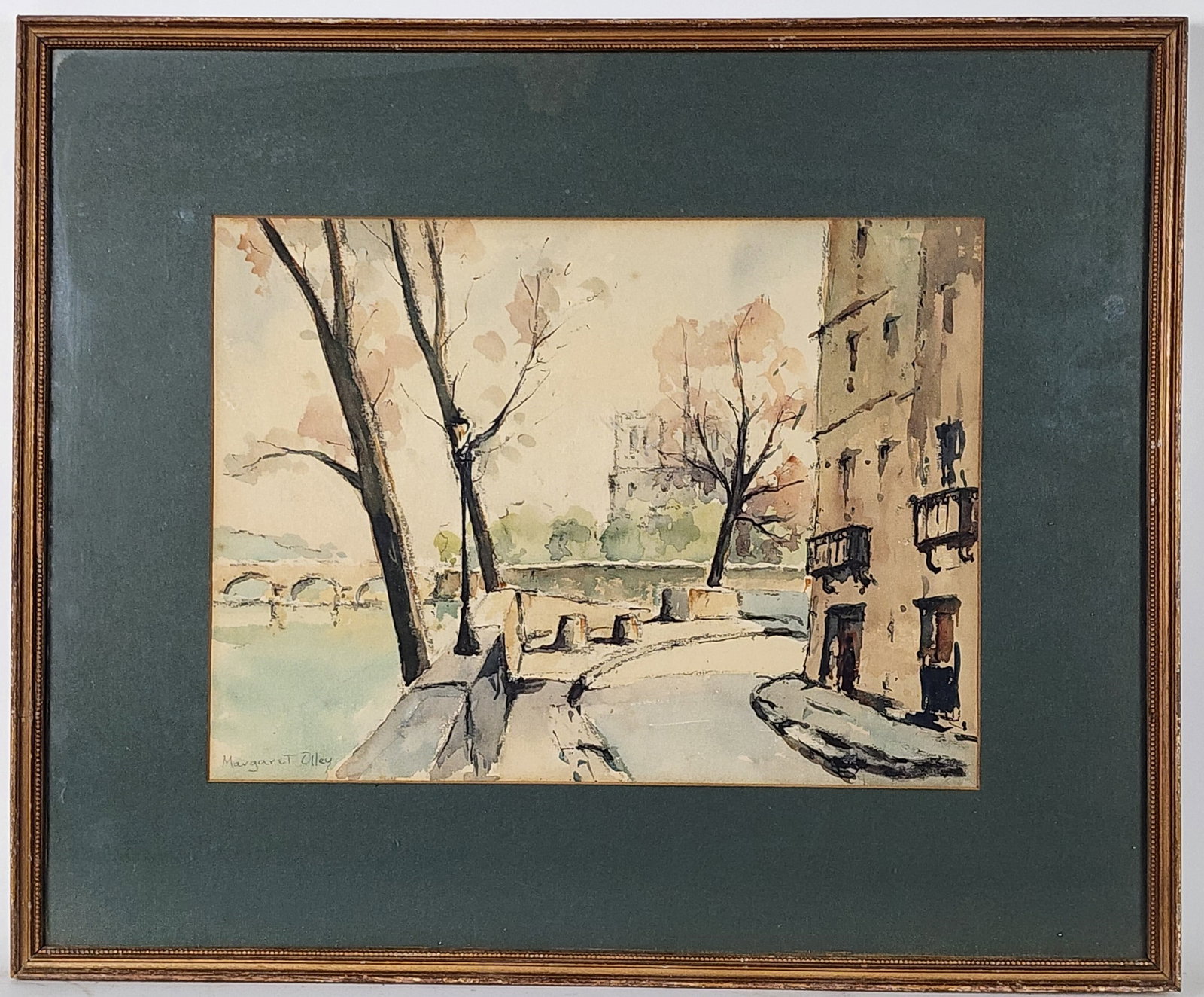 Margaret Hanna Olley (Australian, 1923-2011) Paris Street with Canal, Signed Margaret Olley lower (1 of 5)