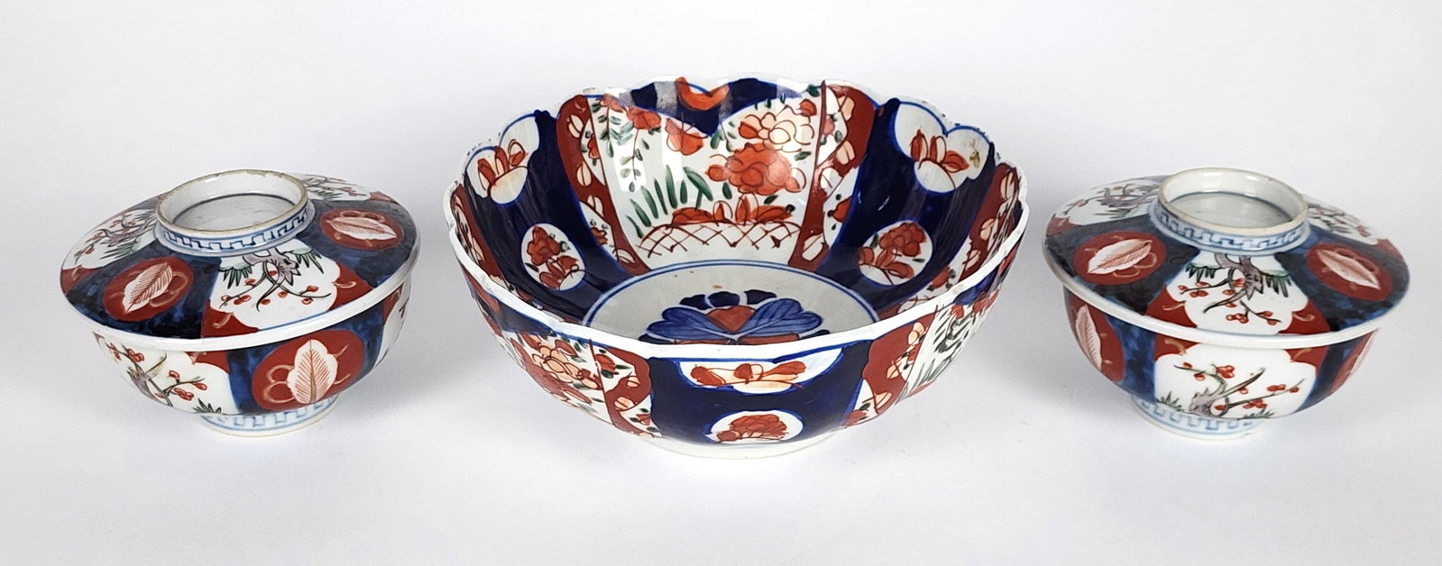 Three Pieces Japanese Imari Porcelain, Late 19th/Early 20th Century, to include: Bowl and Two Rice (1 of 4)