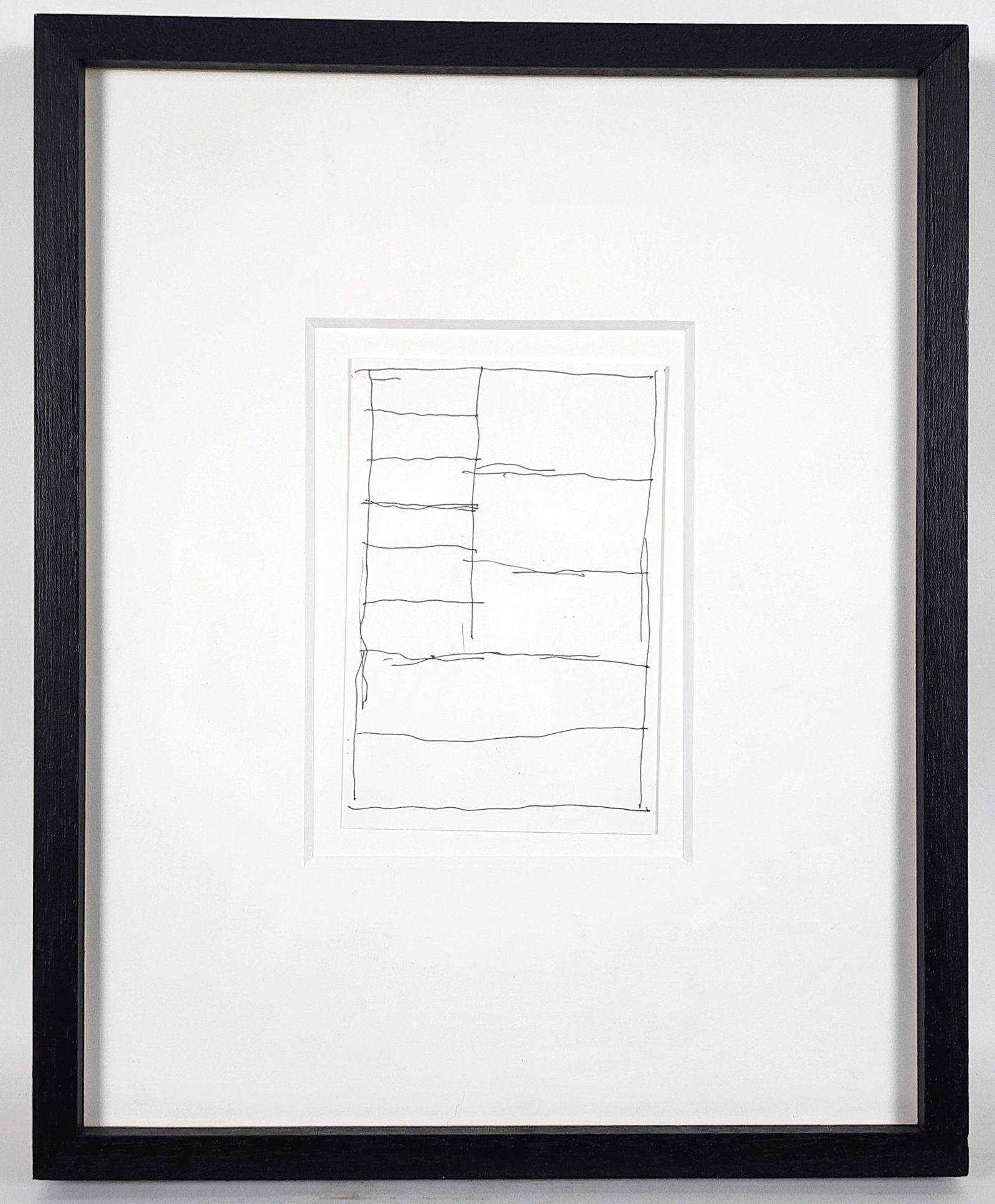 Sean Scully (Irish/American, b.1945) Untitled, Ink on cardstock, 6" x 4", Framed-14 1/4" x 11 1/2": Sean Scully (Irish/American, b.1945) Untitled, Ink on cardstock, 6" x 4", Framed-14 1/4" x 11 1/2"