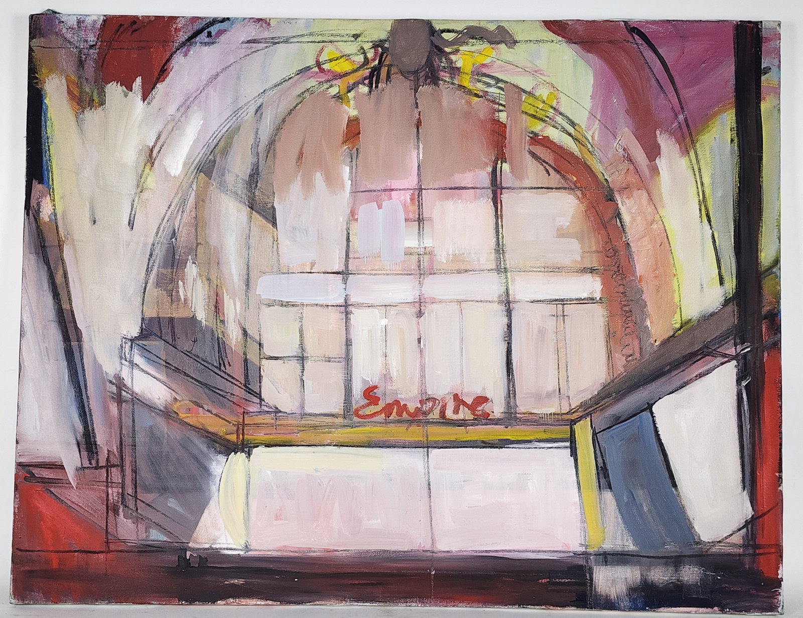 Tina Amarena (20th/21st Century) Abstract Composition, Unsigned, Acrylic on canvas, 28" X 36", (1 of 3)