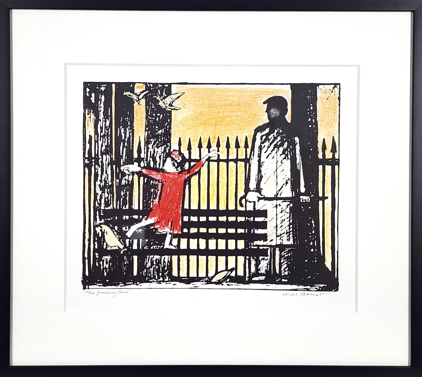 Will Barnet (American, 1911-2012) Gramercy Park, Signed, titled, and numbered 136/200 in pencil on (1 of 6)