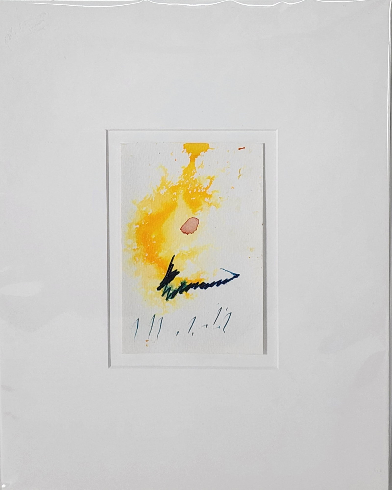 Pat Steir (American, 1938-2026) Untitled, Pen and Colored Pencil on paper, 6" x 4", Framed-14" x 11" (1 of 4)