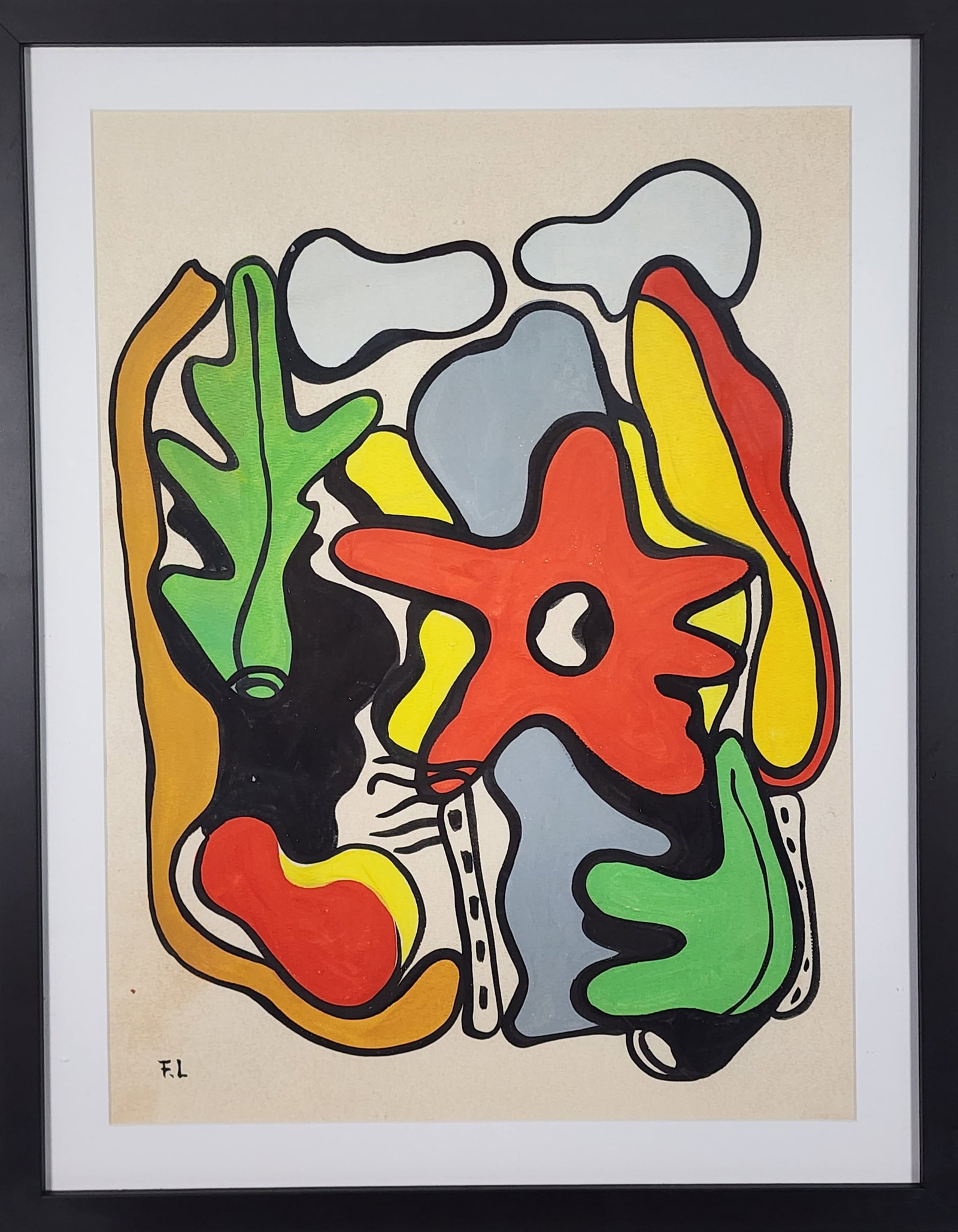 Fernand Leger (French, 1881-1955) Attributed to, Untitled, Monogrammed F. L. lower left, Gouache on (1 of 6)