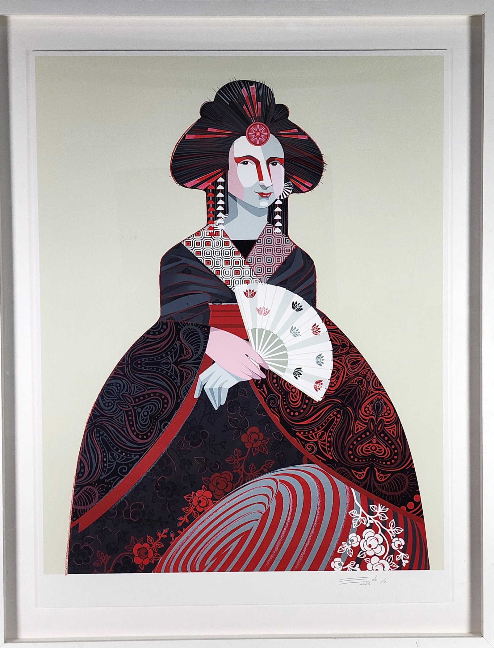 Eduardo Sanabria (Venezuelan, b.1970) Geisha, Signed, dated 2023, and numbered 1/10, Color (1 of 7)