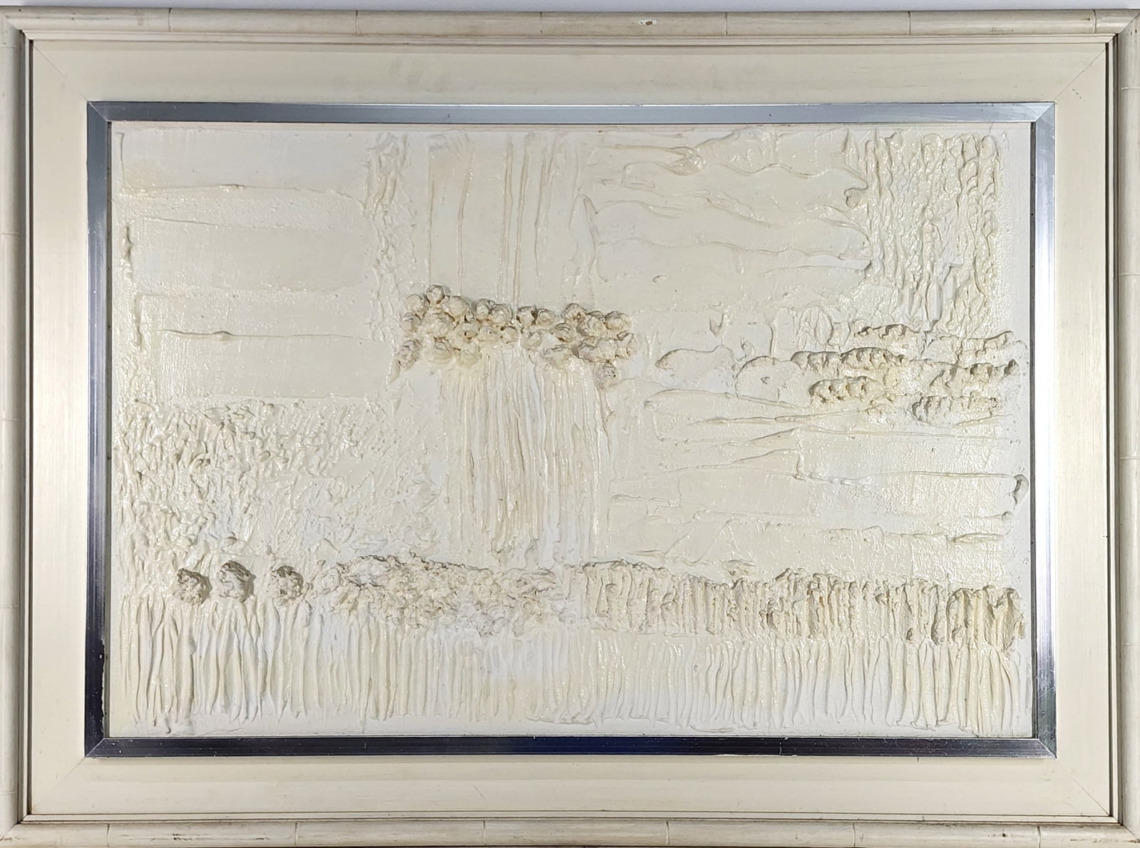 A Mid 20th Century Brutalist Painting with Heavy Impasto, no visible signature, Oil on board, 24" x: A Mid 20th Century Brutalist Painting with Heavy Impasto, no visible signature, Oil on board, 24" x 36", Framed-32 1/2" x 44"