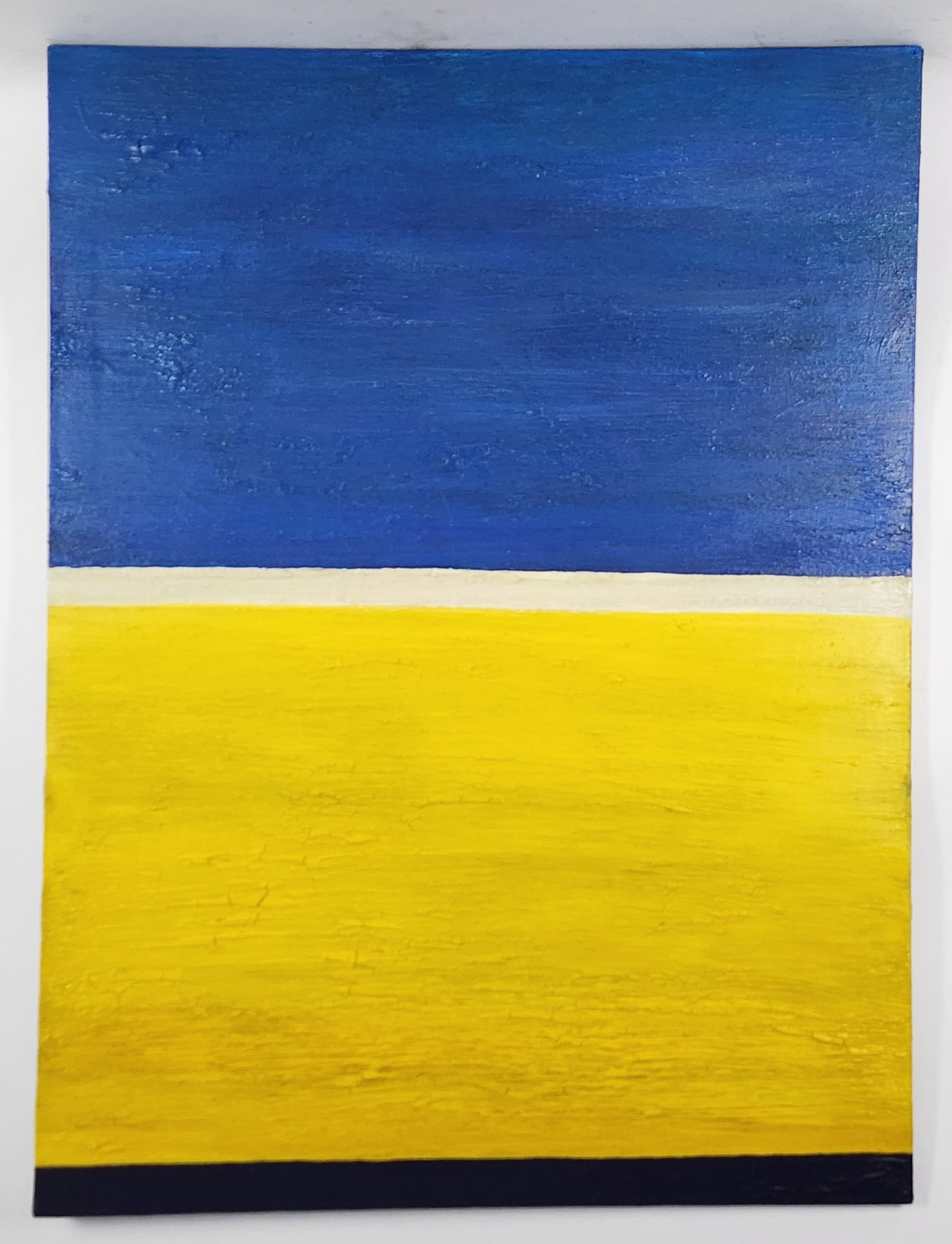 A 20th Century Oil on Canvas Color Field Painting, unsigned, 40" x 30", unframed: A 20th Century Oil on Canvas Color Field Painting, unsigned, 40" x 30", unframed
