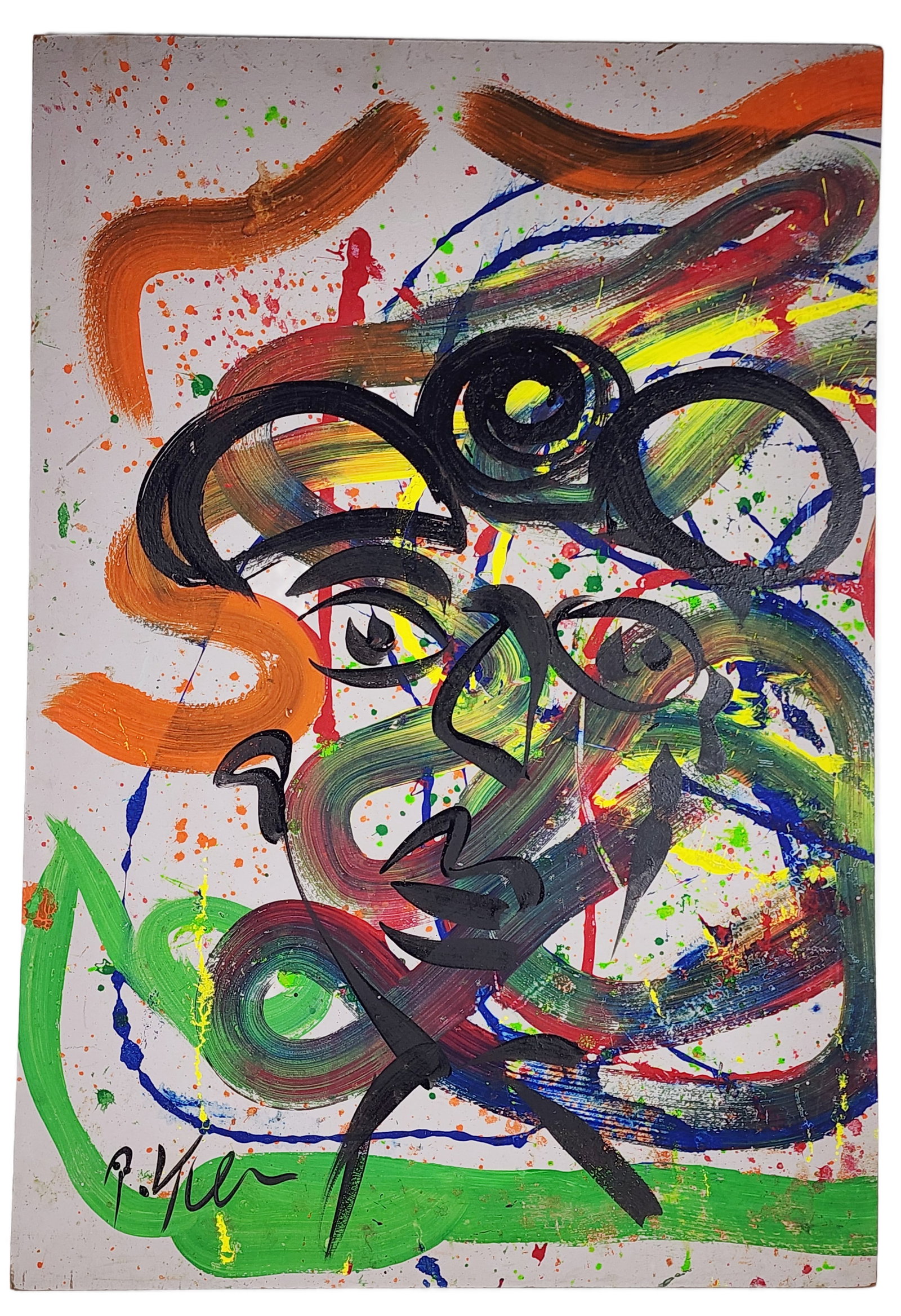 Peter Keil (German, b. 1942) Untitled, Signed lower left, Acrylic on Board, 48" x 33", unframed. (1 of 5)