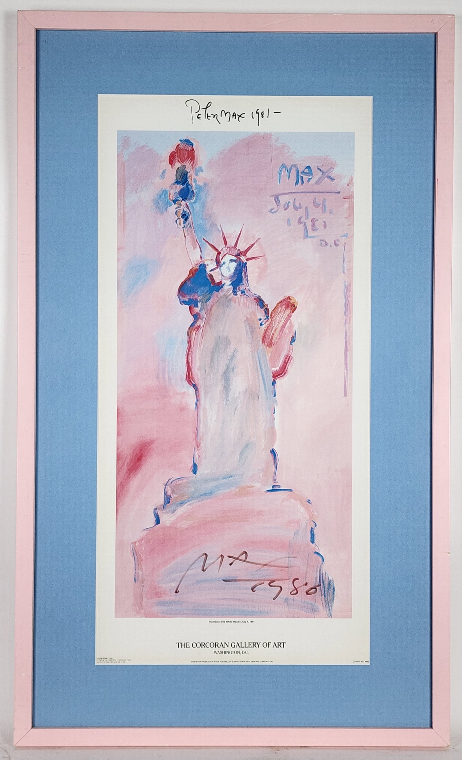 Peter Max (German/American, b.1937) Corcoran Gallelry of Art Exhibition Poster, Signed Peter Max and (1 of 4)