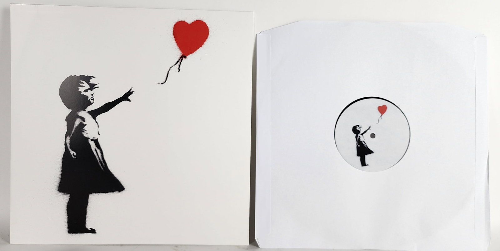 Banksy Limited Edition LP Vinyl Record, Love is in the Air, Wind Limited, Numbered 14/100 (1 of 2)