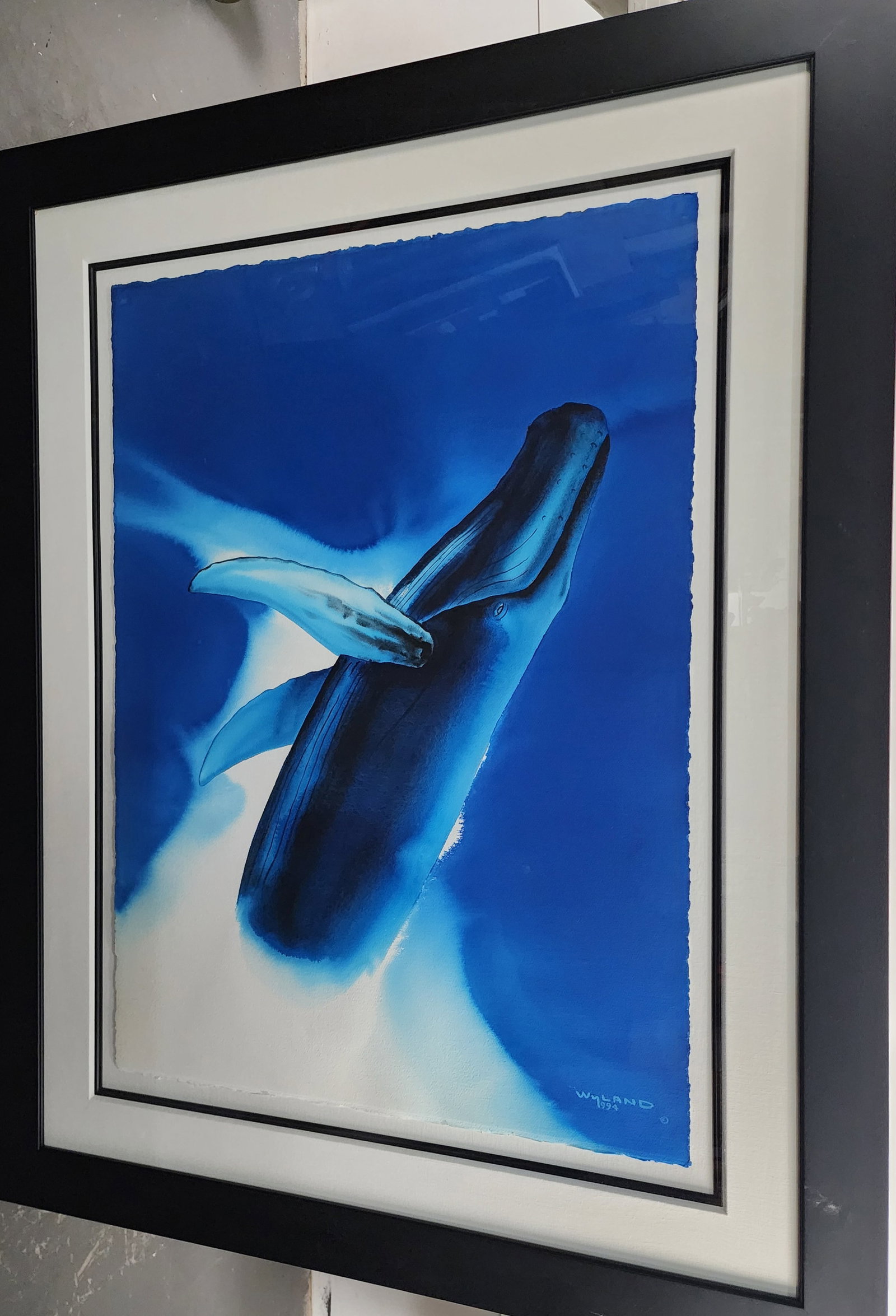 Robert Wyland (American, b. 1956) Humpback Breaching II Watercolor Painting (1 of 7)