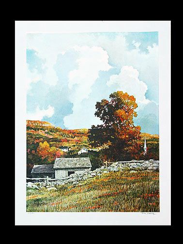 Eric Sloane American Lithograph Connecti: Eric Sloane American-Connecticut (1905-1985) Lithograph "Indian Paint Brushes" Pencil Signed Lower Right Edition 697/950. Blindstamped En Verso 1977 American Artists Collection. Measures 28 1/4 Inches