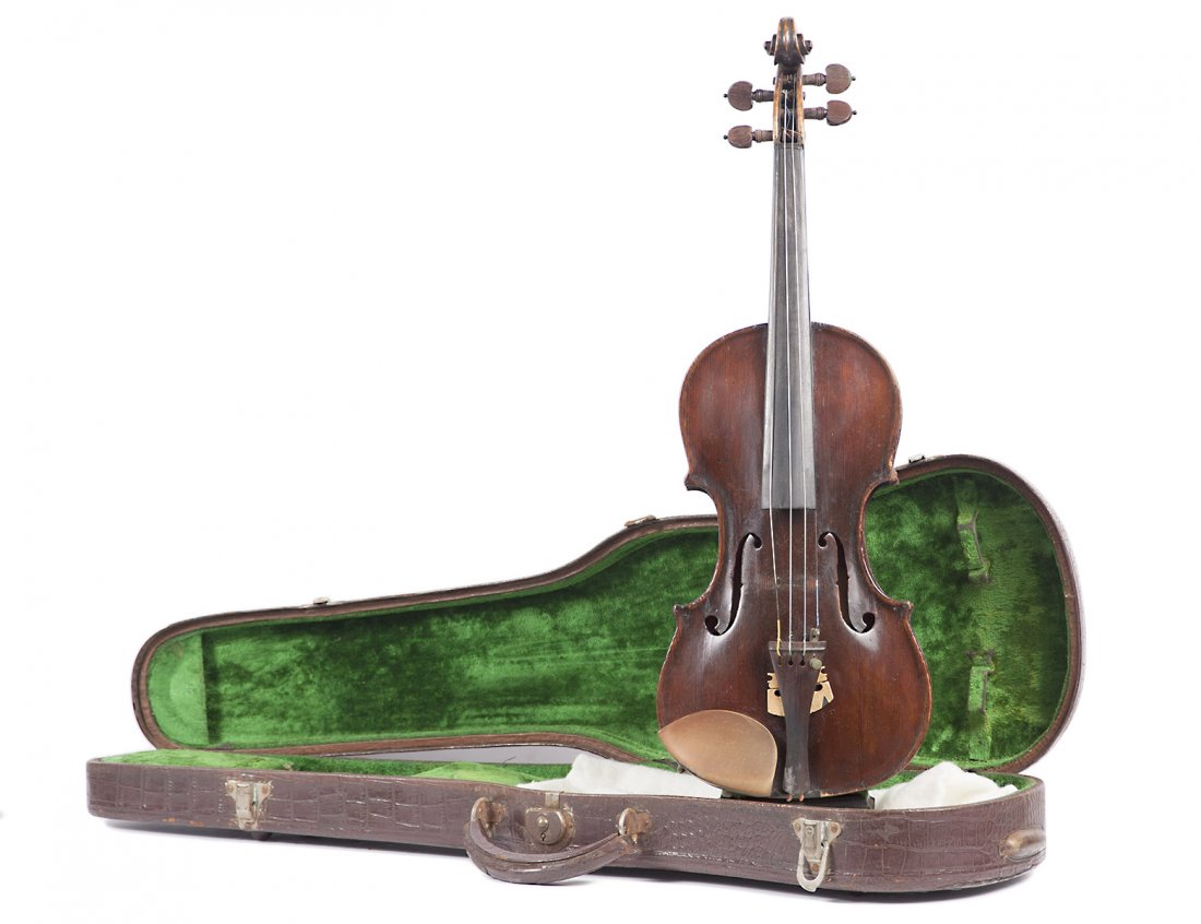 GERMAN VIOLIN: Late 19th Century. Length 353 mm. Composed of different elements. (Cond: serious condition issues) (150/200)