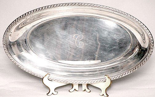 Gorham Sterling Silver Bread Tray: Gorham Sterling Silver Bread Tray. Signed Gorham, Gorham Logo, Sterling and Number 210. Has Monogram. Very Good To Excellent Condition. Measures 11-1/4 Inches Long. Shipping $15.00