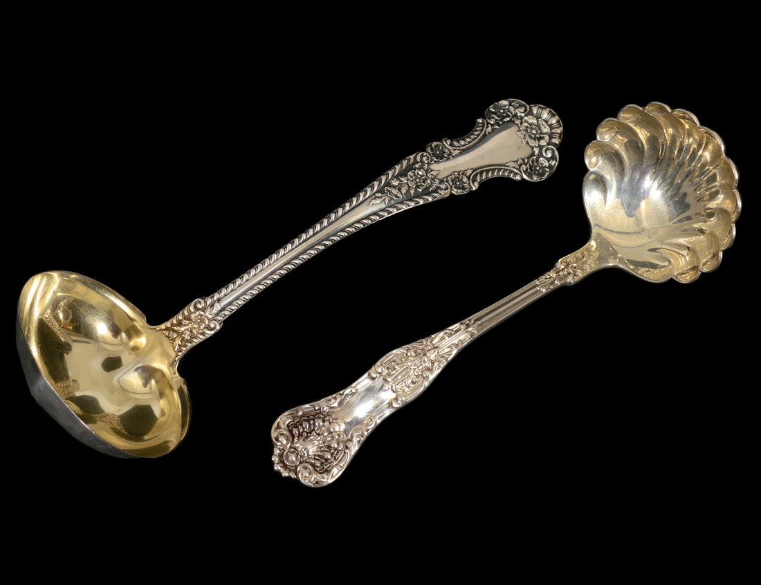 TWO STERLING SILVER SAUCE LADLES: American. The first by Gorham. The second by Black, Starr & Frost. (4 oz) (100/150)