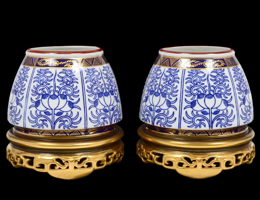 PAIR OF ROYAL WORCESTER PORCELAIN VASES: English.Date mark for 1879. Height 4 3/4". (Cond: minute chips to glaze on rims) (500/700) Retailed by A.B. Daniell and Son, London