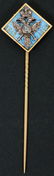FABERGE GOLD, DIAMOND AND GUILLOCHE ENAMEL TIE PIN - 2