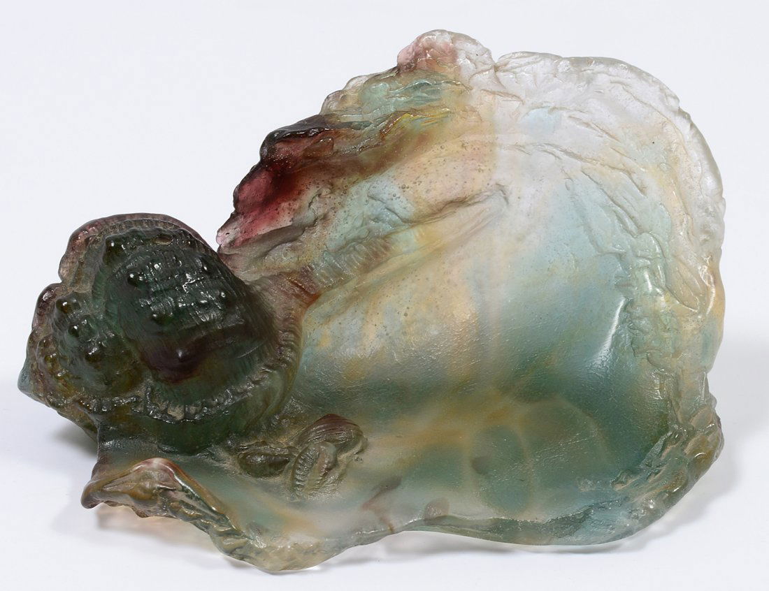 DAUM NANCY PATE-DE-VERRE SEASELL DISH (1 of 6)