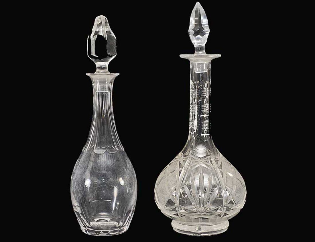 TWO GLASS DECANTERS (1 of 1)
