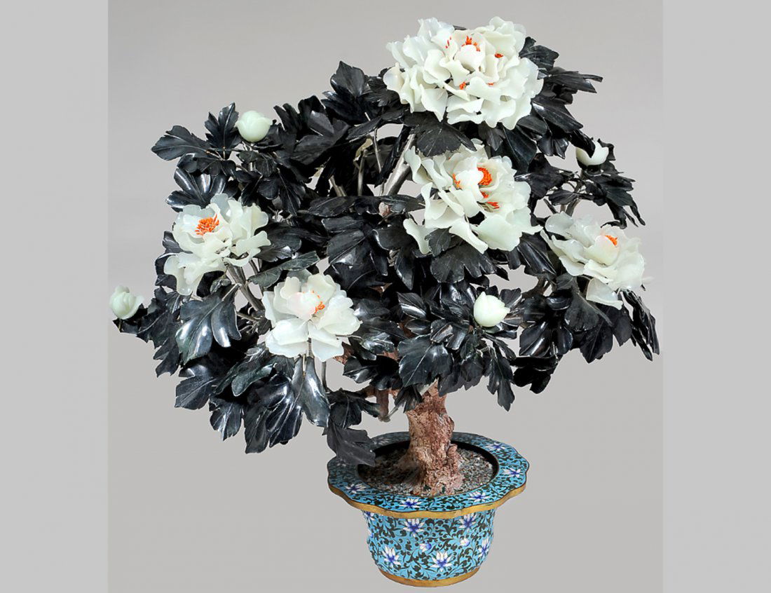 LARGE JADE AND HARDSTONE TREE (1 of 1)